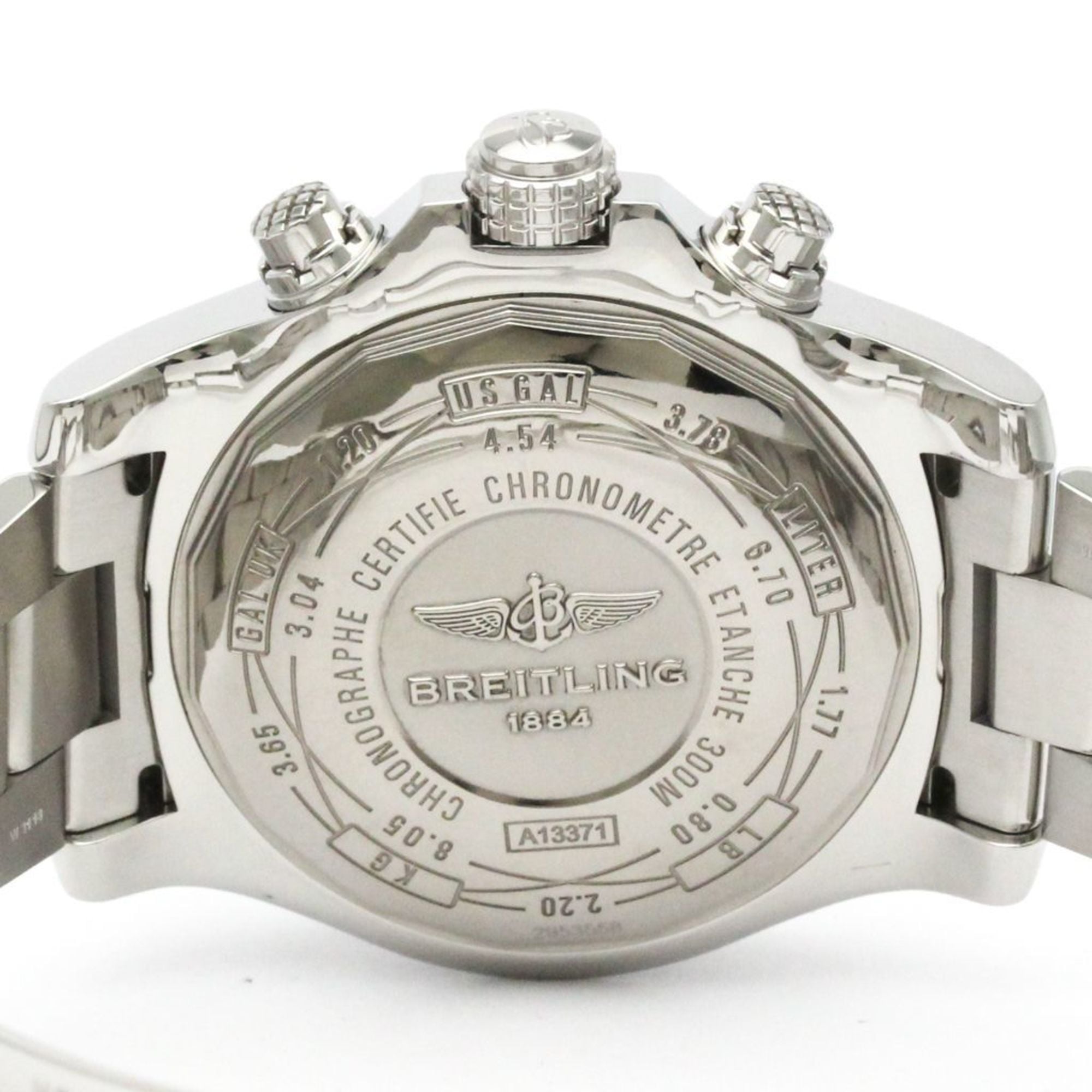 BREITLING Super Avenger ll Chronograph Steel Mens Watch A13371 Polished