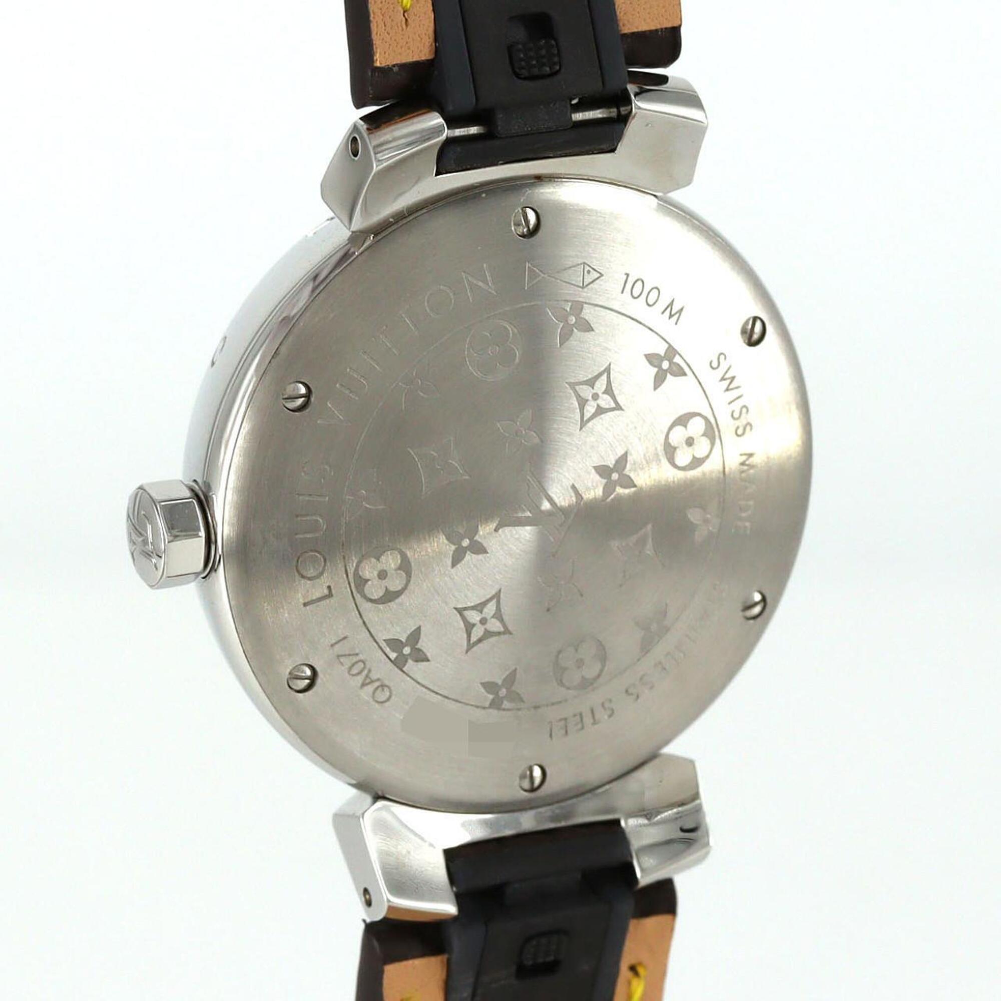 Montre Quartz Louis Vuitton Tambour Monogram QA071 SS