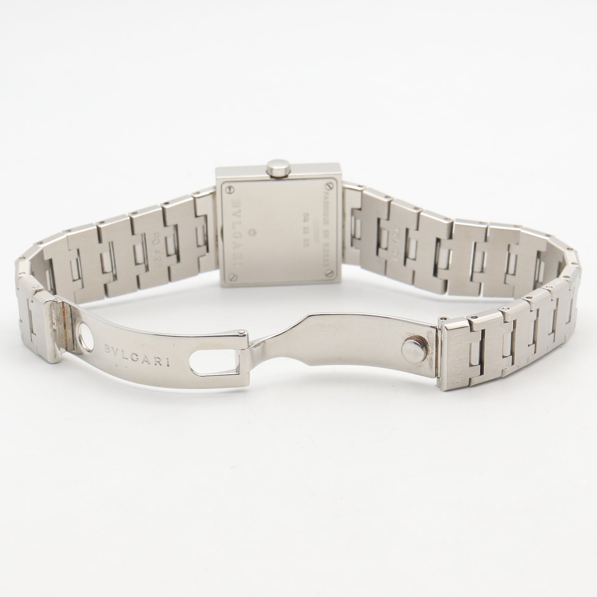 Montre Bulgari BVLGARI Quadrato, acier inoxydable, pour femme, Noir, SQ22SS