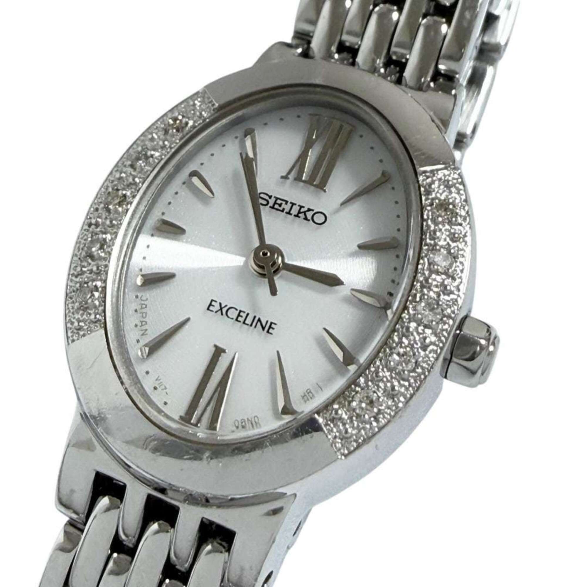 SEIKO Dolce Exceline クォーツ 腕時計 Seiko Dolce Exceline Ladies' Solar Watch with 10 Diamonds