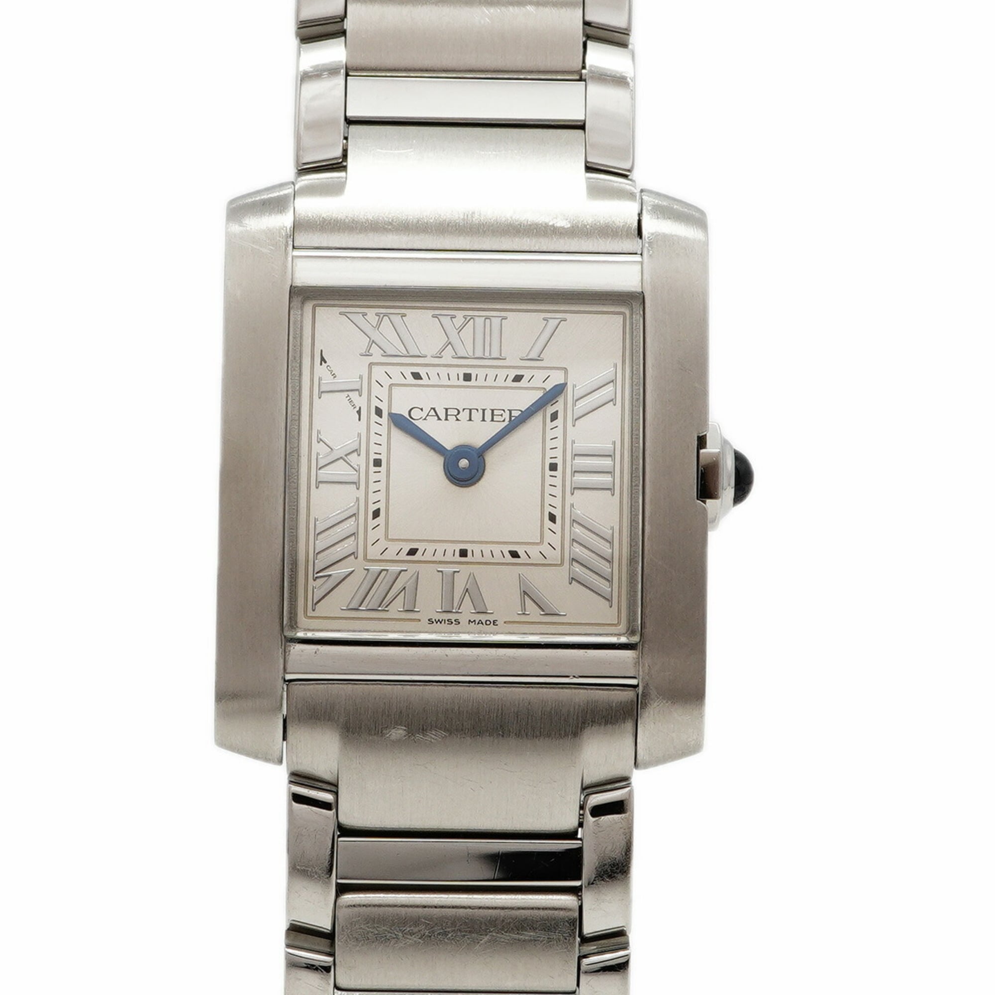 Cartier Tank Française SM WSTA0065 Silver Dial Women's Watch