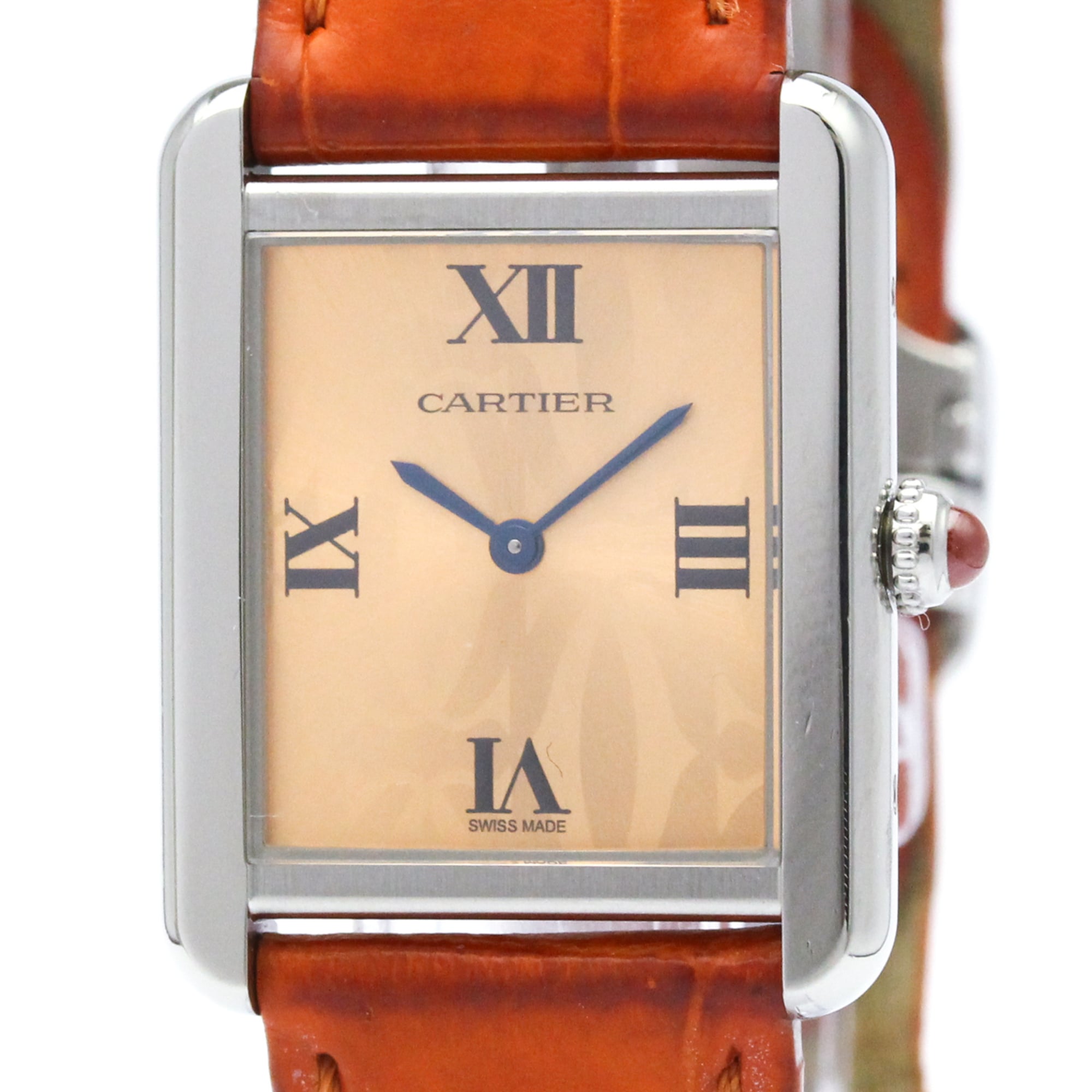 Cartier Tank Solo W1019455 Orange Dial 24mm Watch