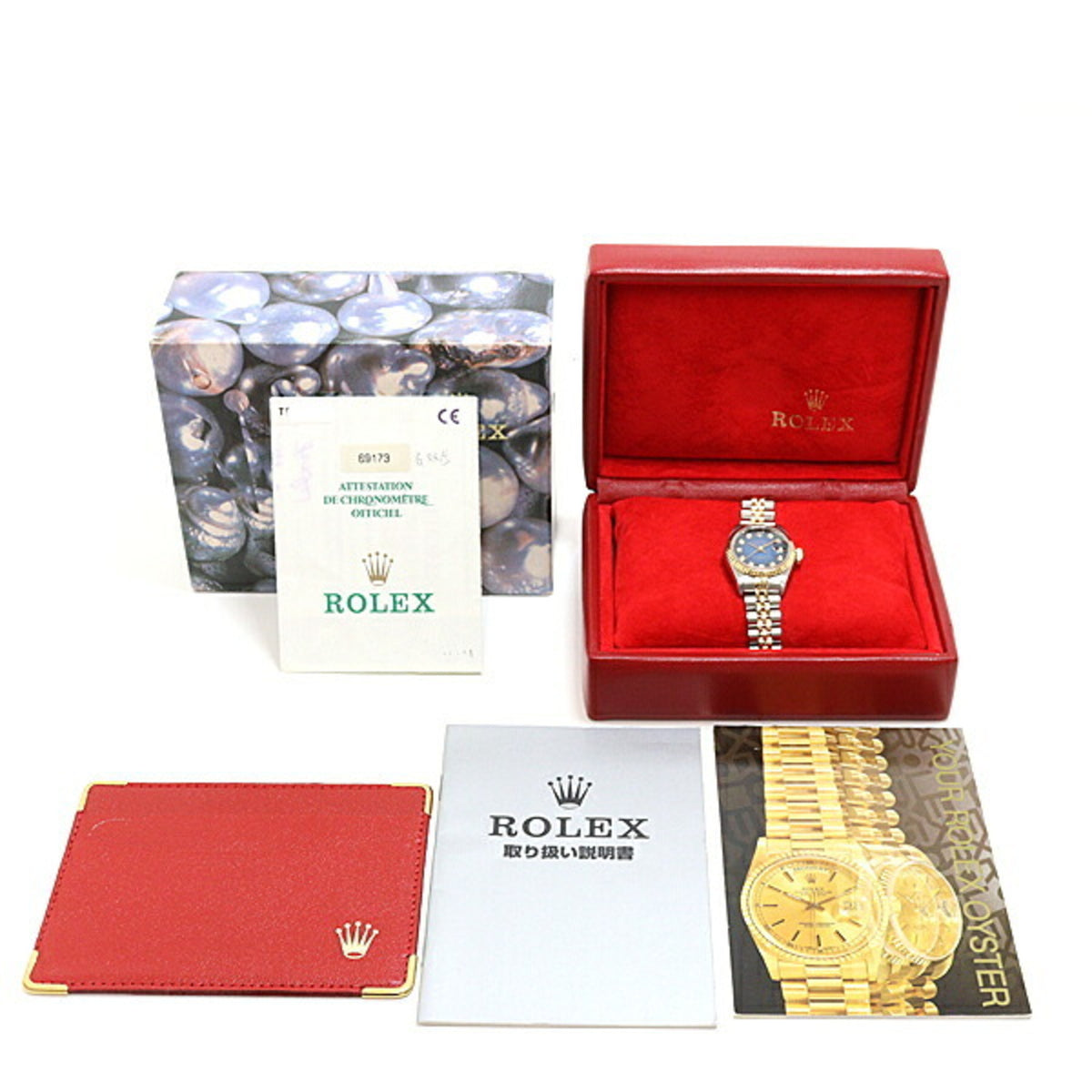 Rolex Datejust 69173G Blaues Zifferblatt mit Farbverlauf, 26 mm Uhr
