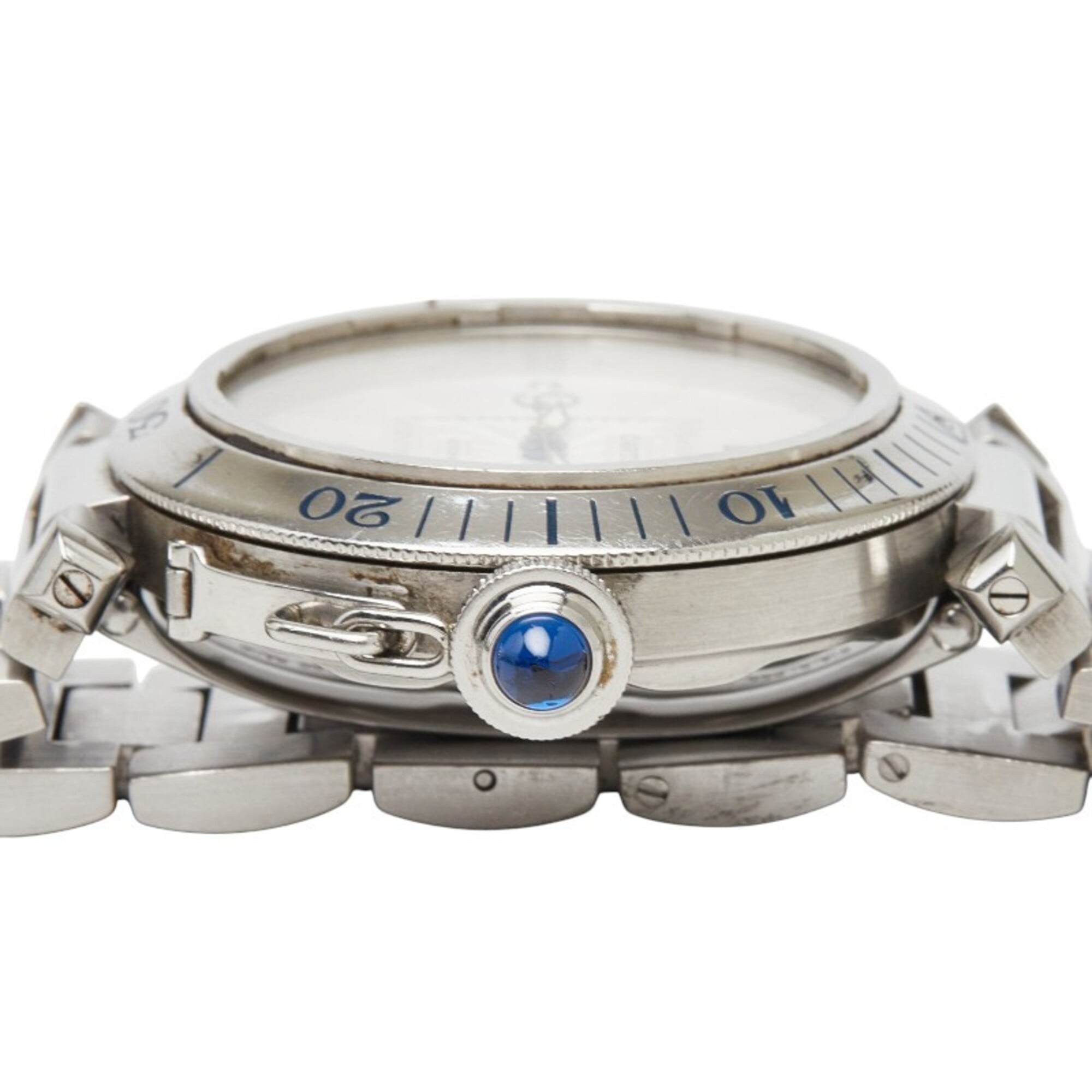 Cartier Pasha de Pronger W31040H3 White Dial 38mm Watch