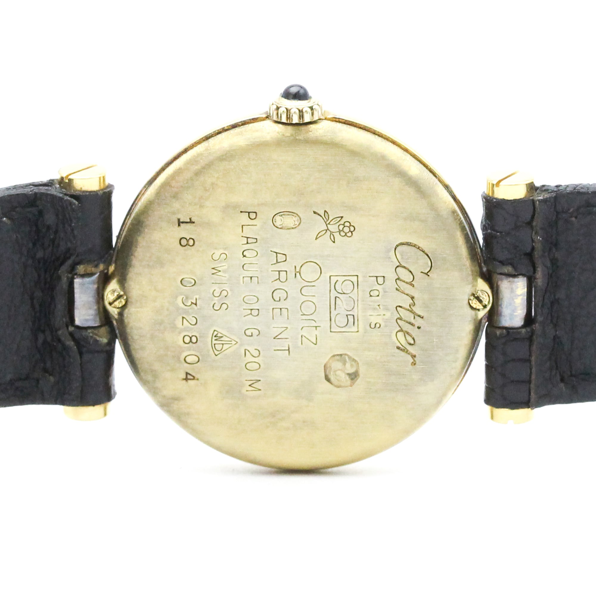 CARTIER Must Vendome Gold Plated Leather Quartz ladies Watch