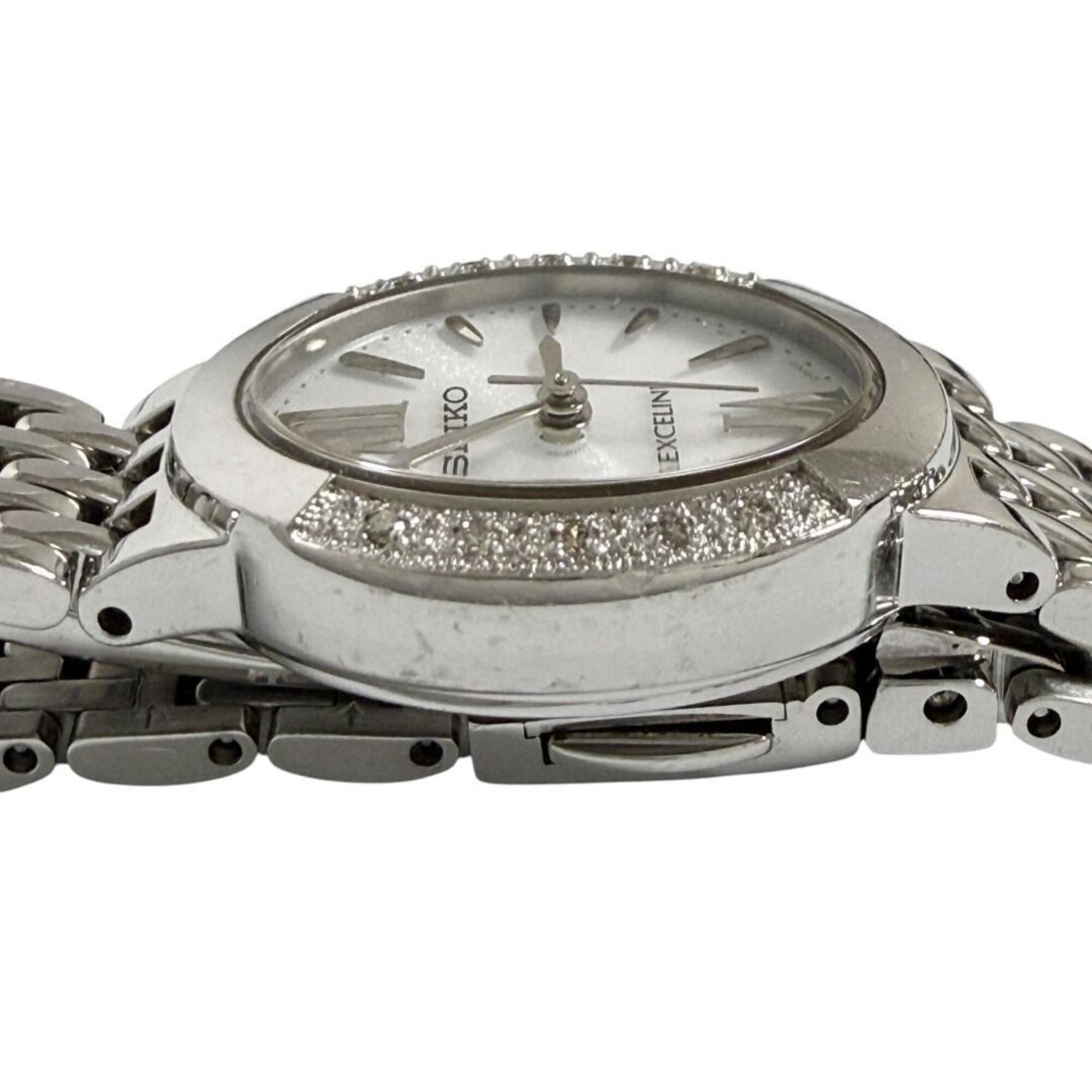 Seiko Dolce Exceline Damen-Solaruhr mit 10 Diamanten
