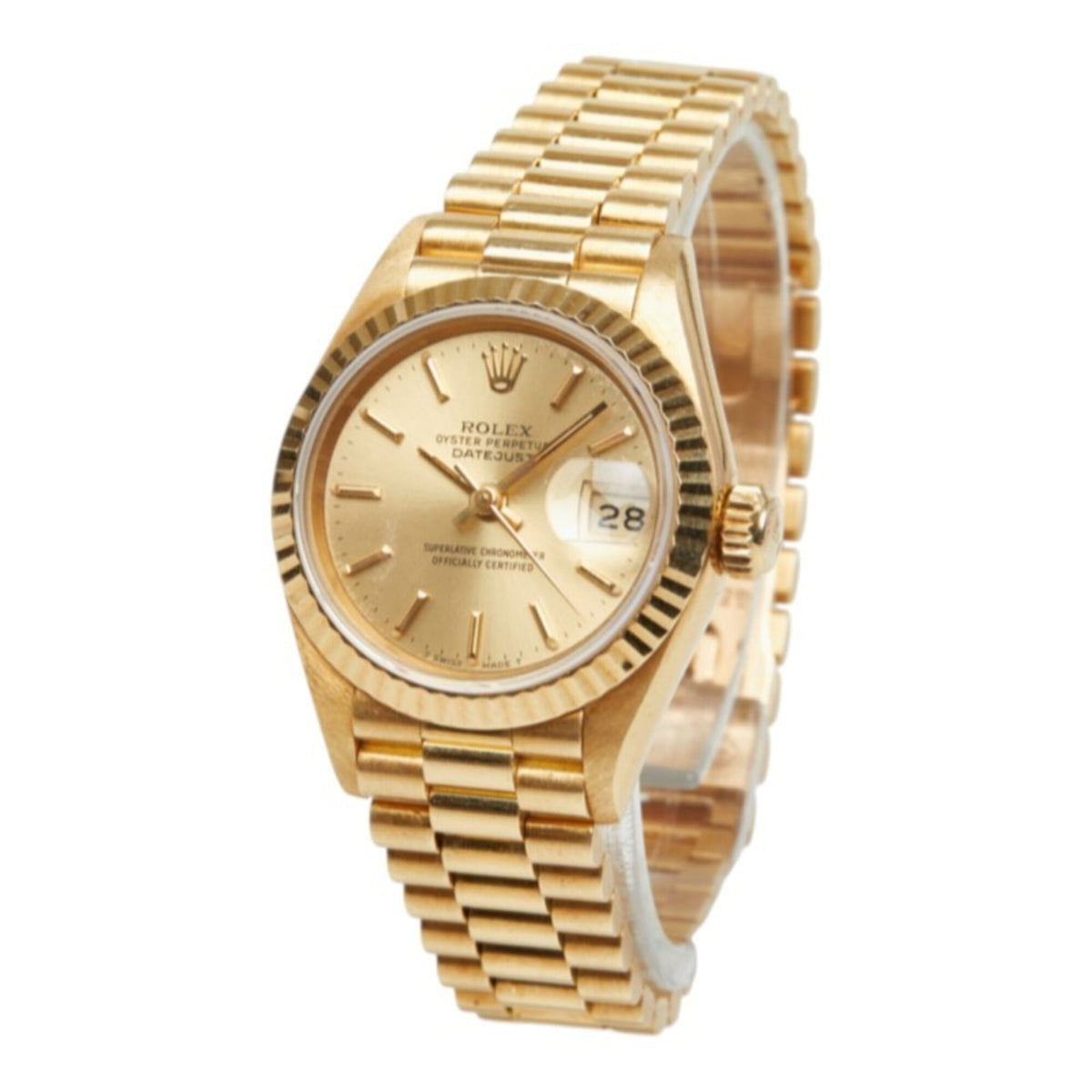 Rolex Lady Datejust 69178 Champagne, Gold Dial 26mm Watch