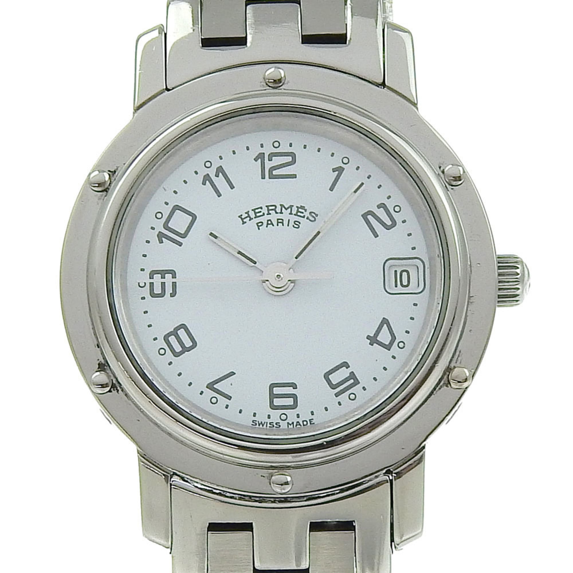 Hermes HERMES Clipper Watch CL4.210 Stainless Steel Quartz Analog Disp