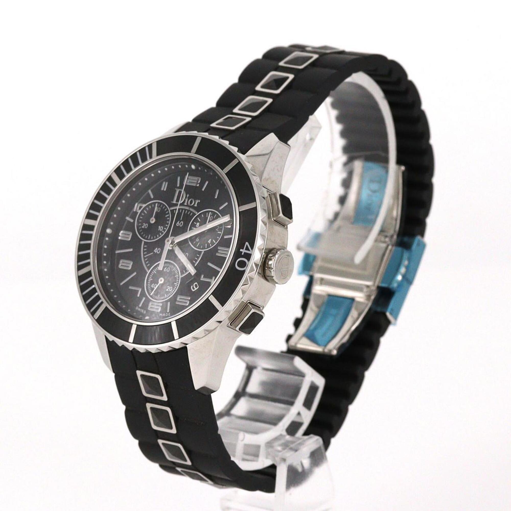 Christian Dior Crystal Chrono CD114317R001 Black Dial 38mm Watch