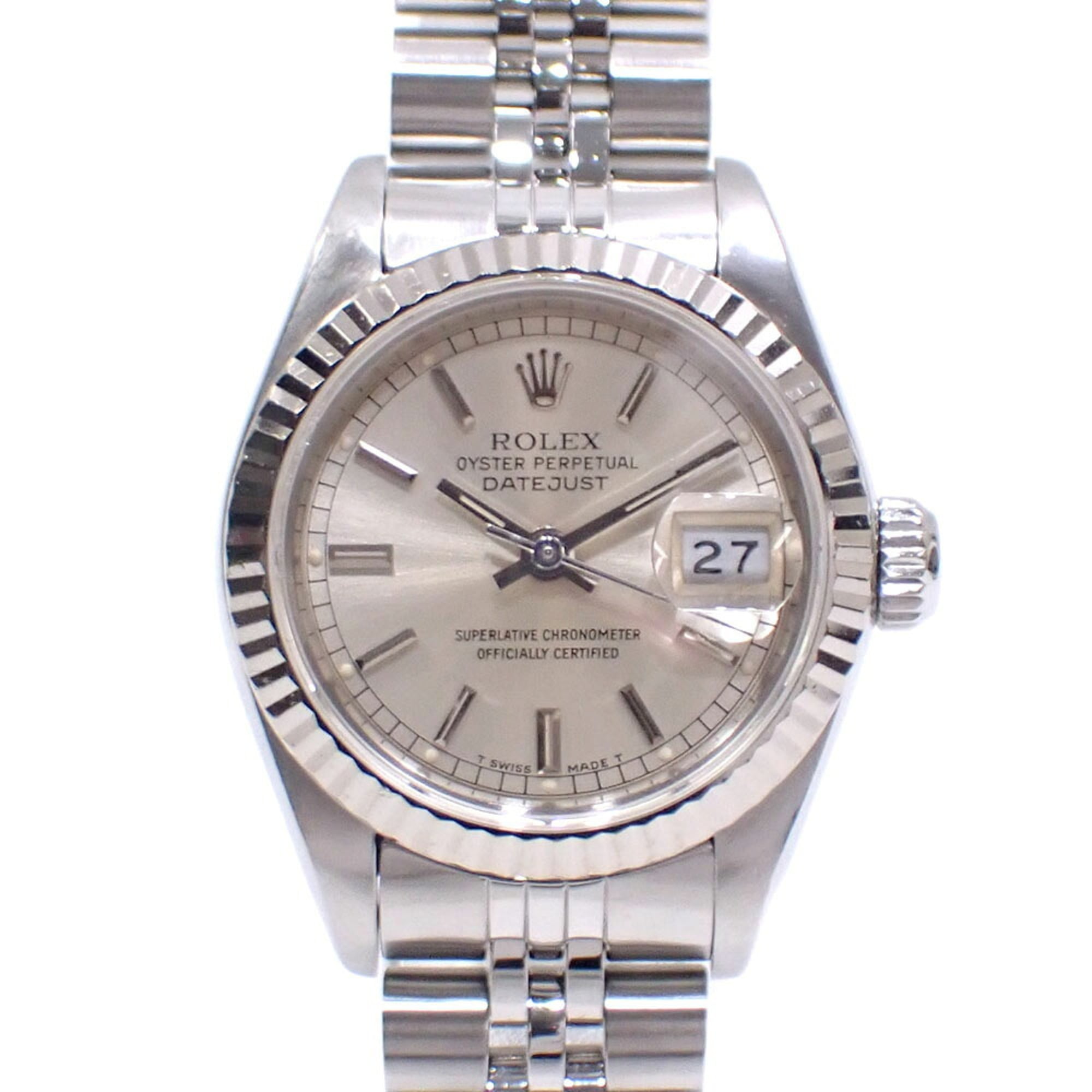 Rolex Datejust Ladies' 69174 Automatic R-serial number circa 1988 Stainless Steel & White Gold Automatic Silver Dial C2249641