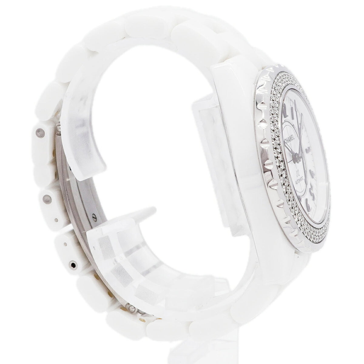Chanel J12 mit Diamantlünette H0967 Weiß Zifferblatt 38 mm Uhr