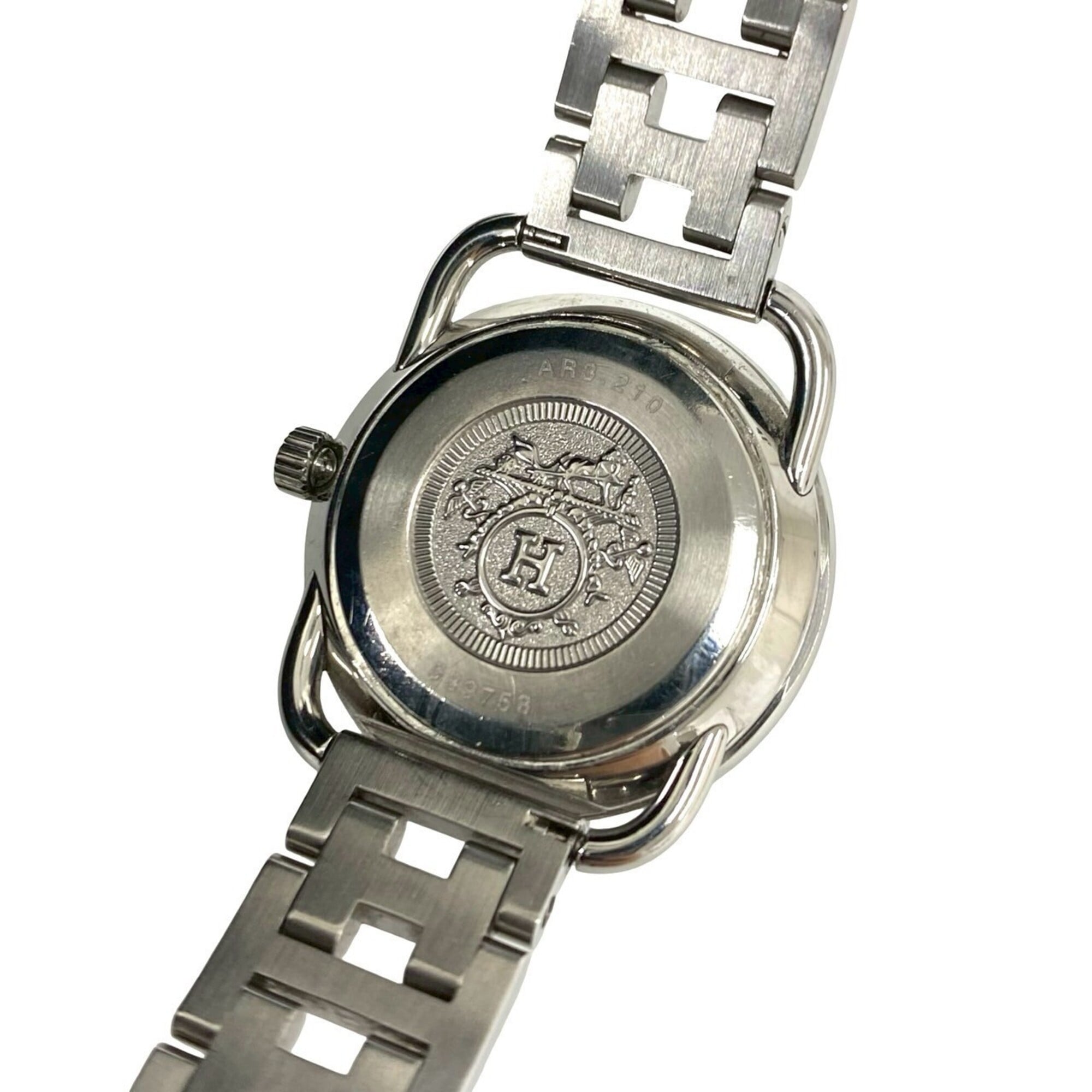 HERMES Vintage Arceau Stainless Steel Quartz Wristwatch, Silver, 39681