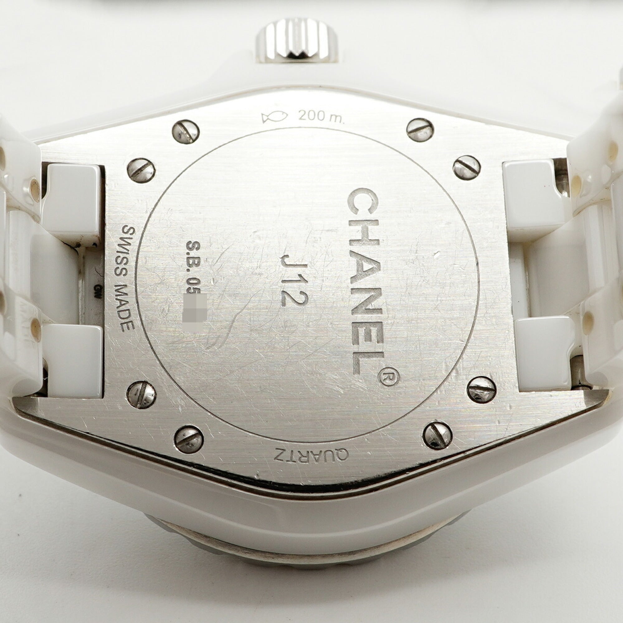 Chanel J12 Diamond H1628 White Dial Women's Watch
