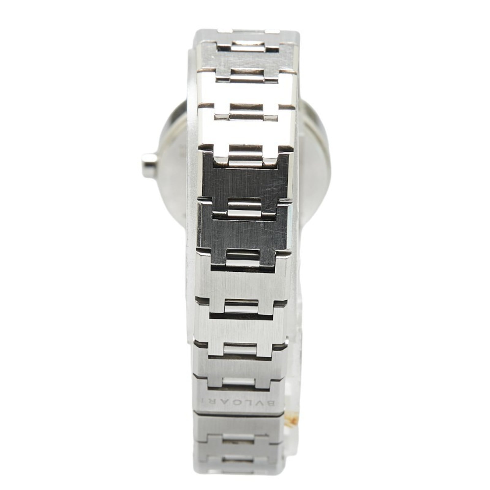 BVLGARI Uhr BB23SS Quarz Schwarz Zifferblatt, Edelstahl, Damenuhr