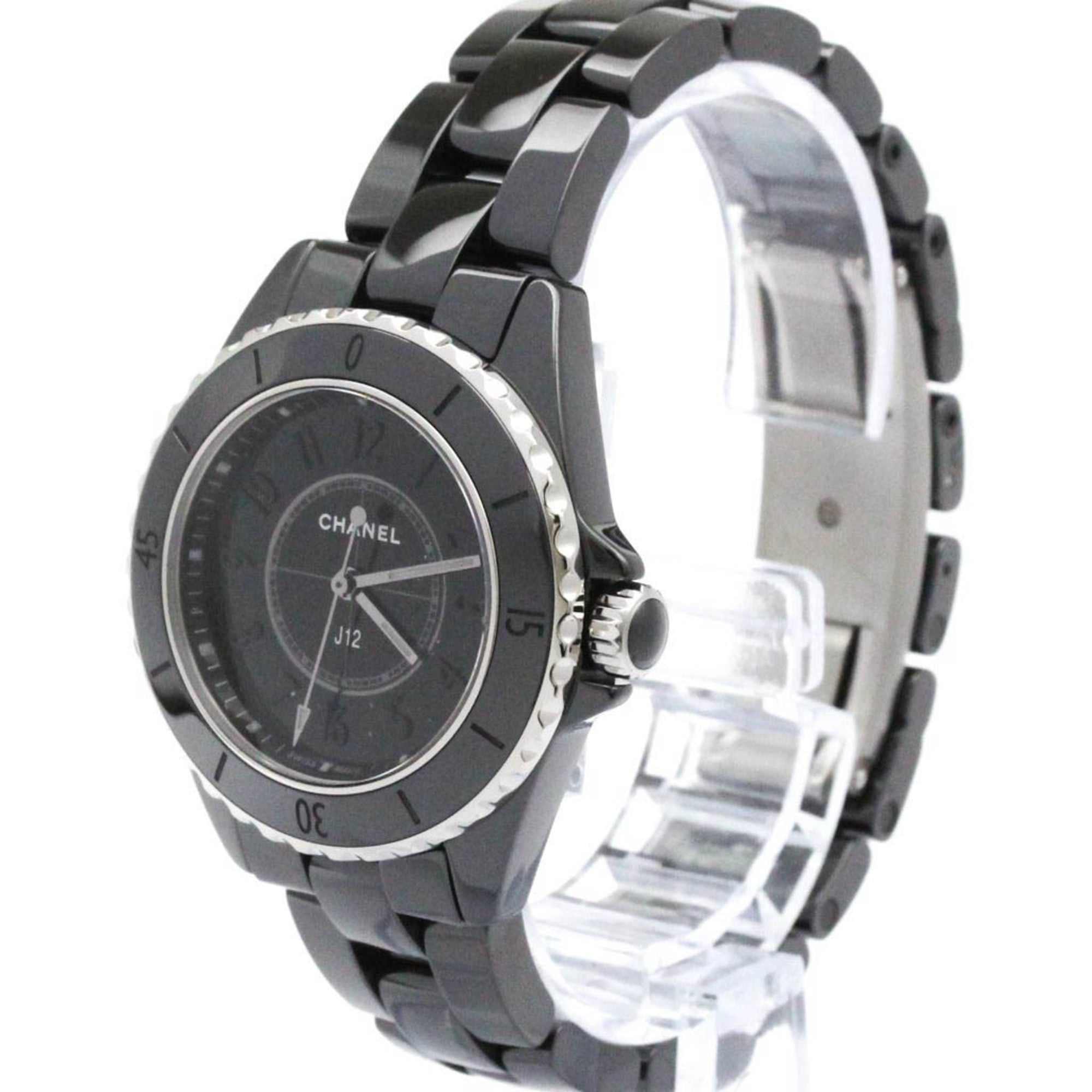CHANEL J12 Phantom Ceramic Quartz Watch H6346 Polished