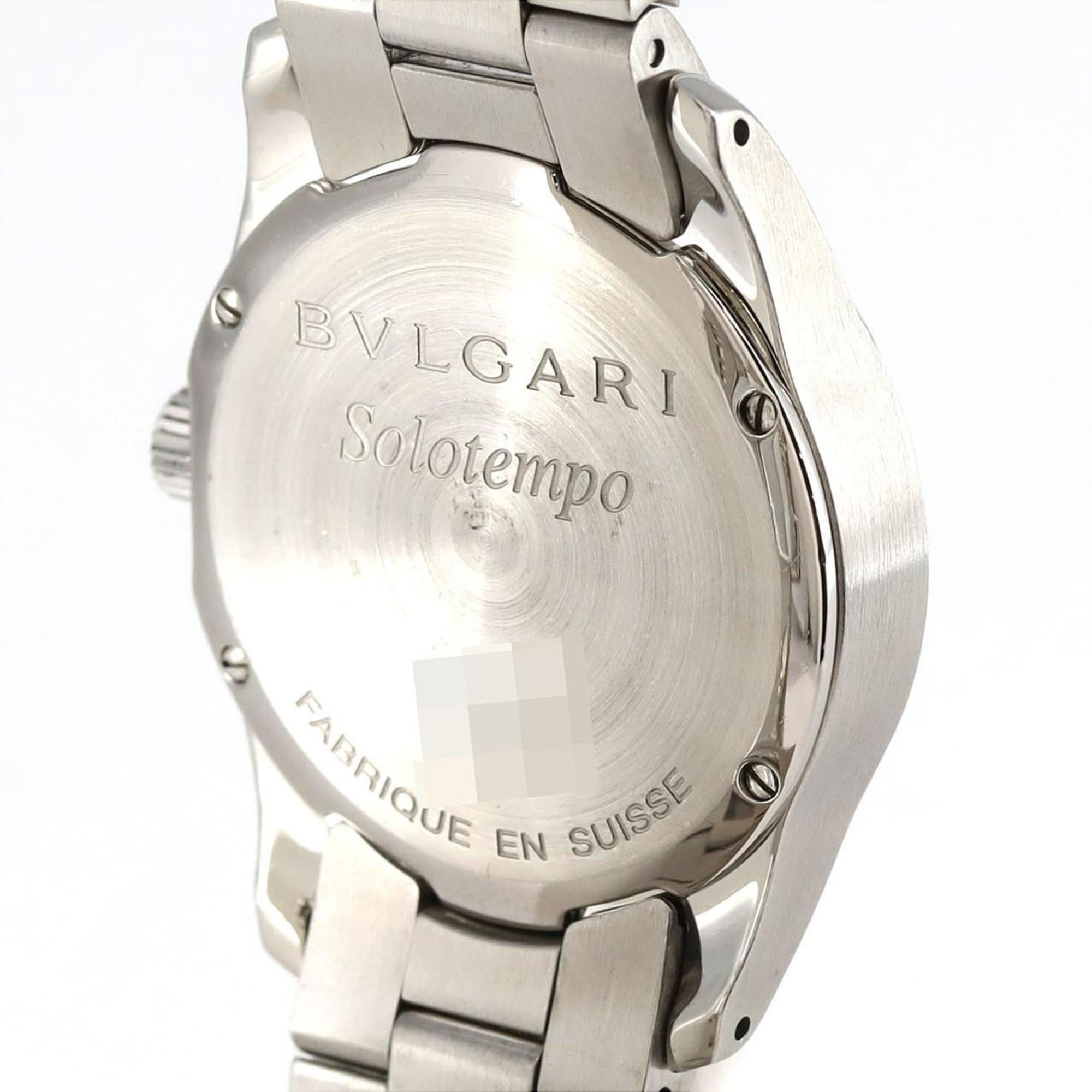 Bvlgari Solotempo ST30S ST30BSSD SS polshorloge met quartz-uurwerk