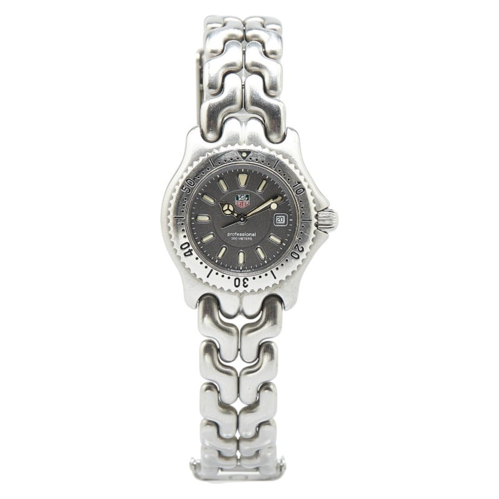 TAG Heuer Cell Watch WG1313-0 Quartz Grey Dial Stainless Steel Ladies HEUER
