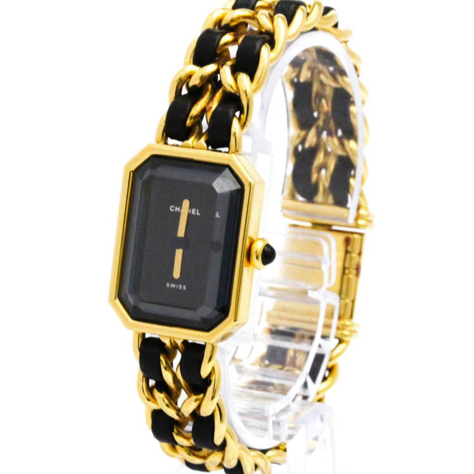 CHANEL Premiere Size L Gold Plated Quartz Ladies Watch H0001
