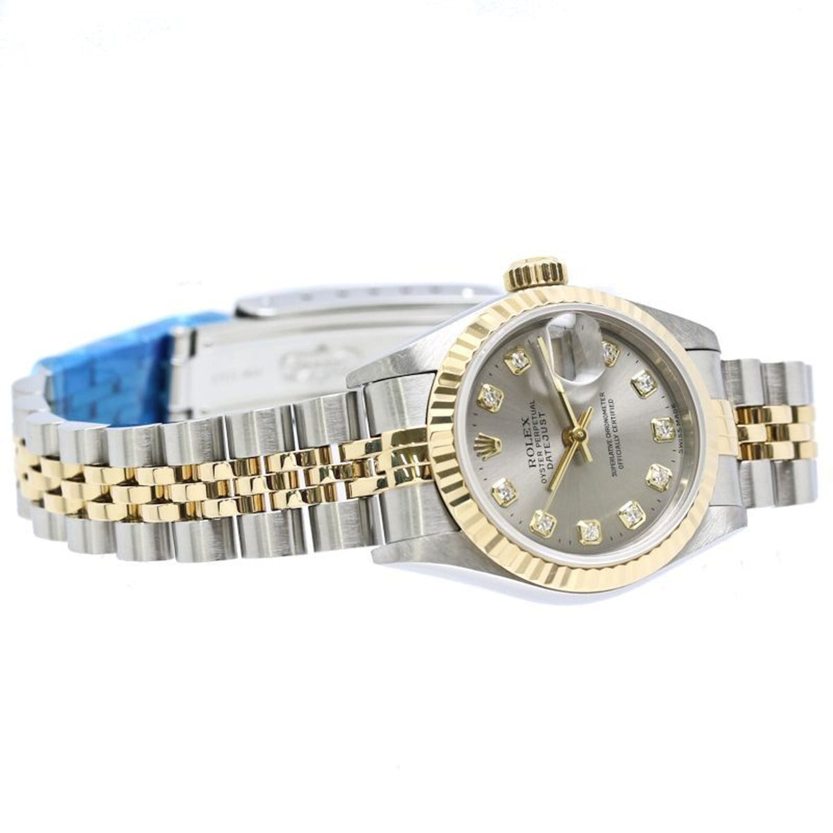Rolex Datejust 10P Diamond 69173G Gray Dial 26mm Watch