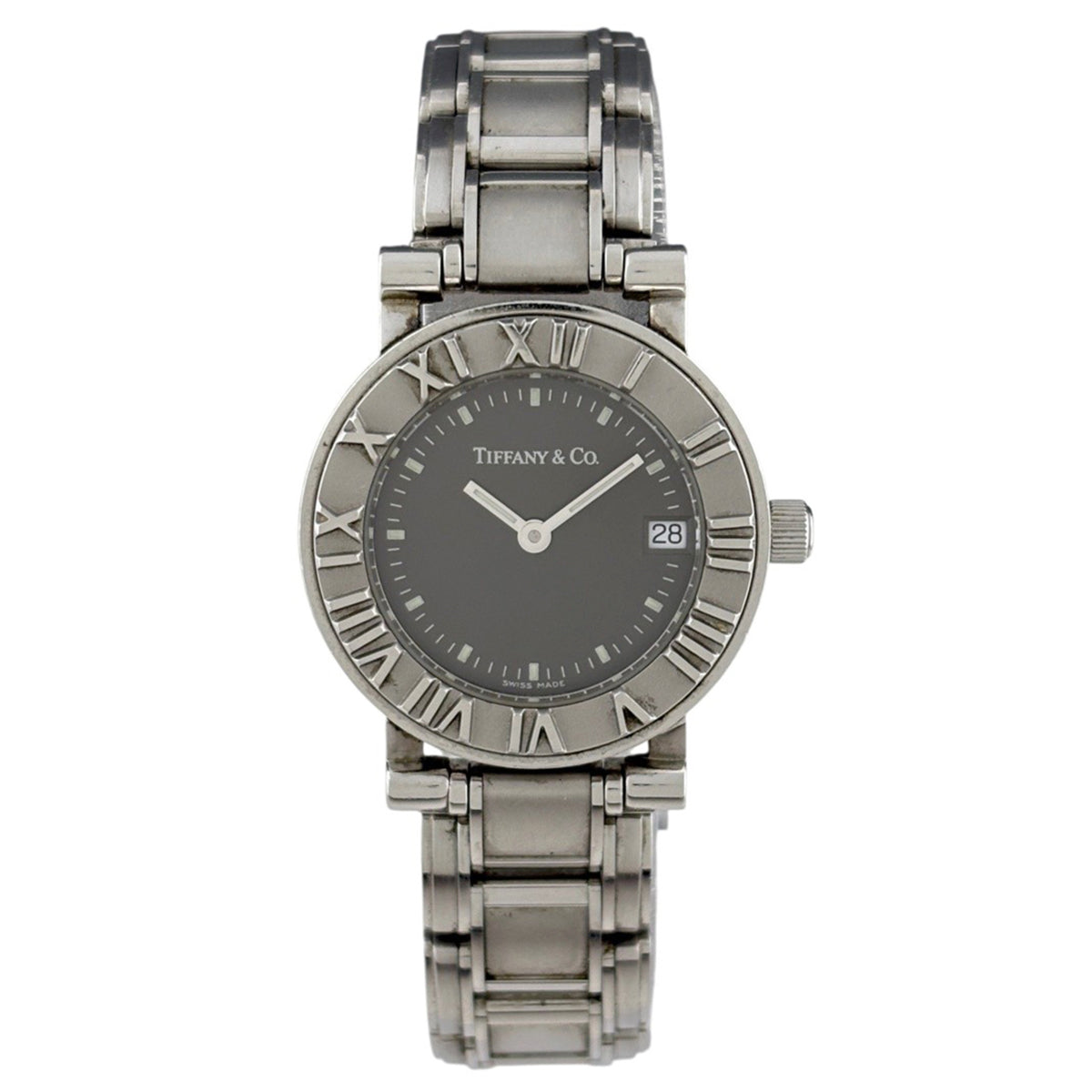Tiffany Zifferblatt in Atlasgrau, 25 mm Uhr