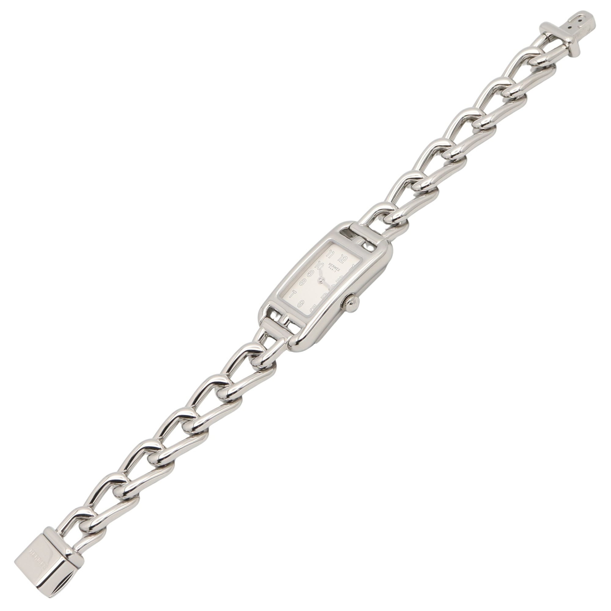 Hermes Nantucket NA2.110 horloge met zilveren wijzerplaat, 17 mm
