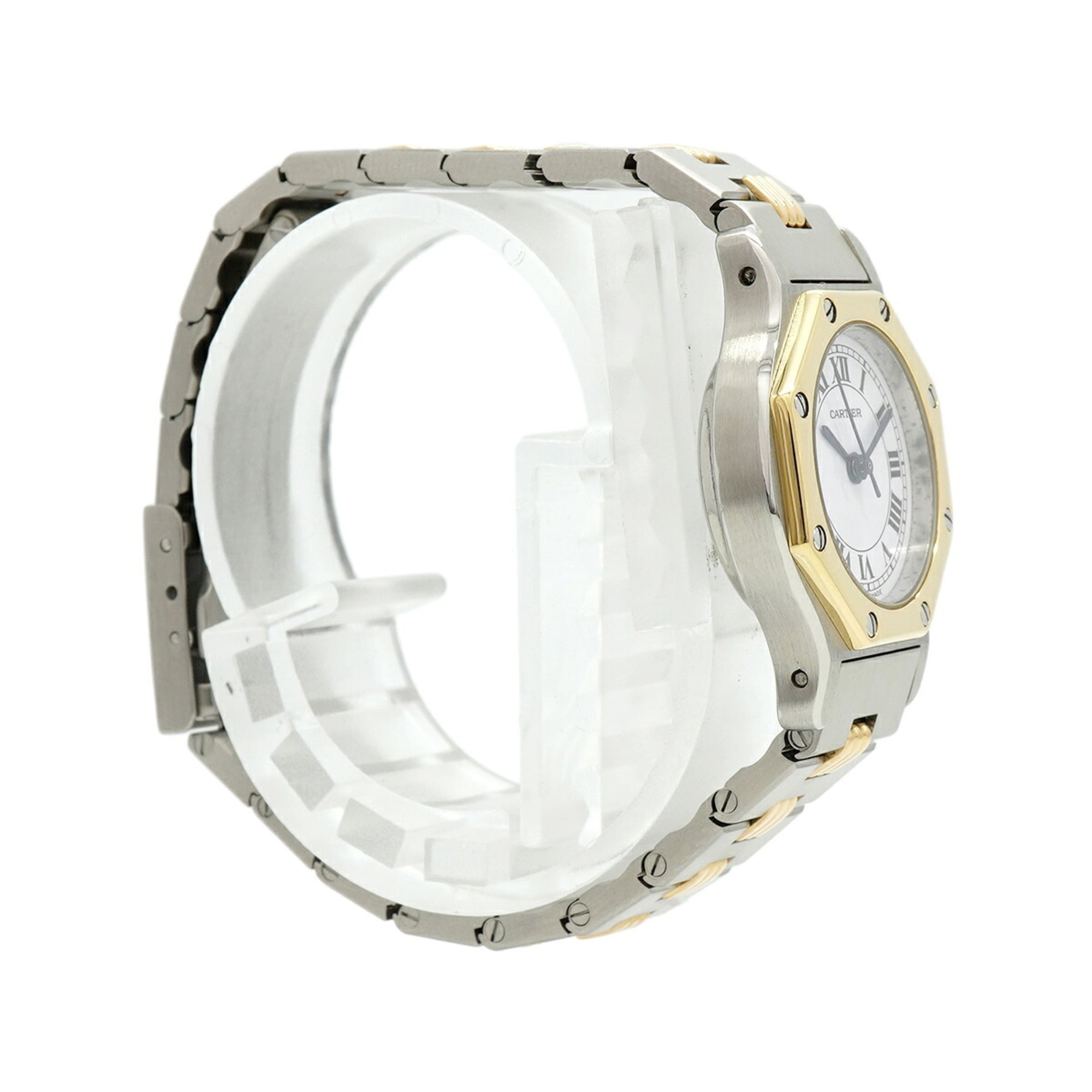 Montre Cartier Santos Octagon SM Blanc avec cadran de 24 mm