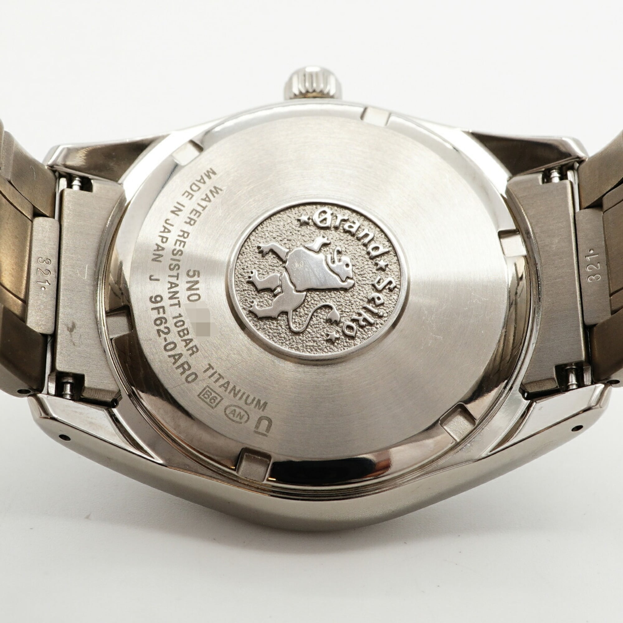 Seiko Grand SBGX355/9F62-0AR0 White Dial Titanium 36mm Watch