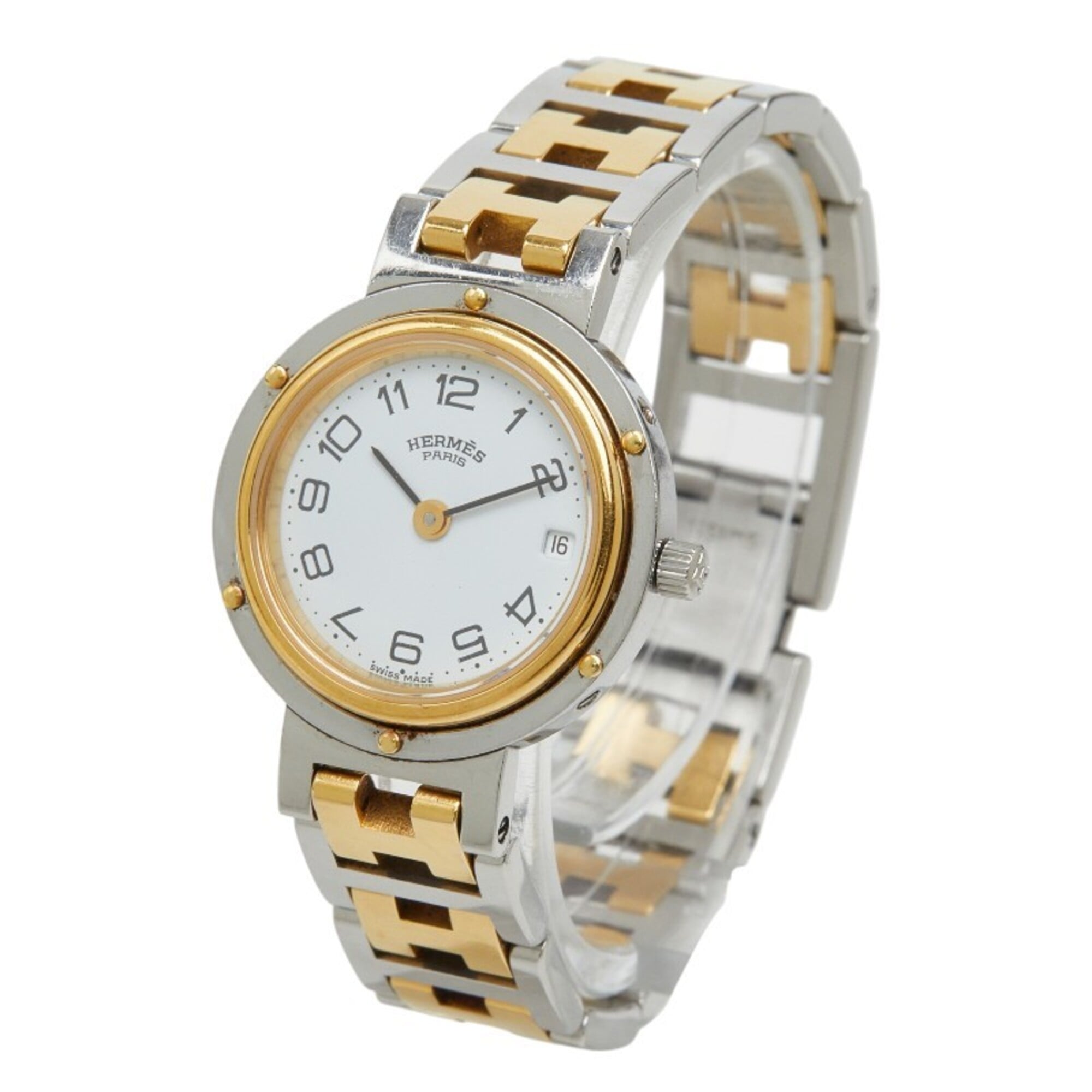 Hermes Clipper CL4.220 White Dial 24mm Watch