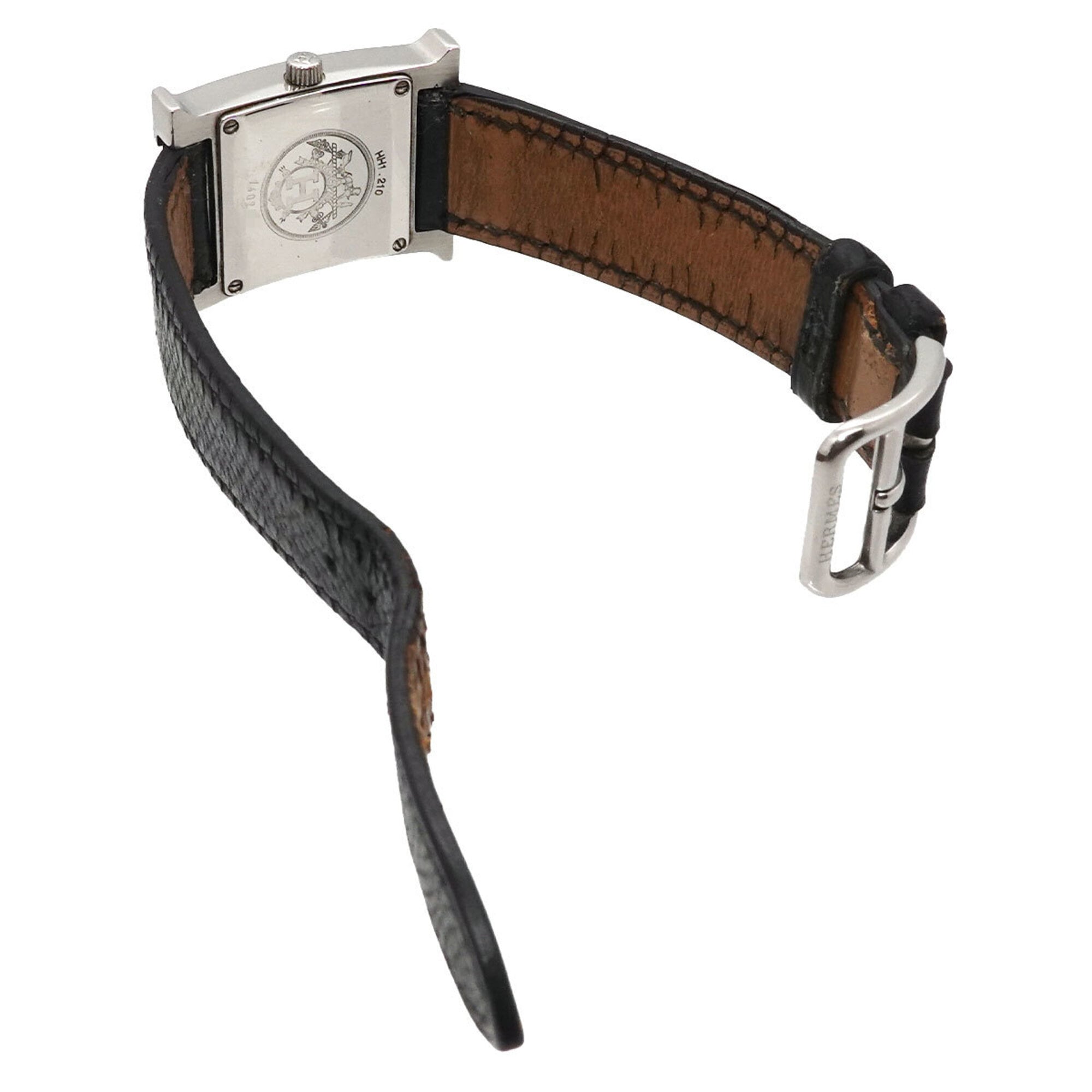 Hermes H- HH1 210 Wo Silver Black Quartz H