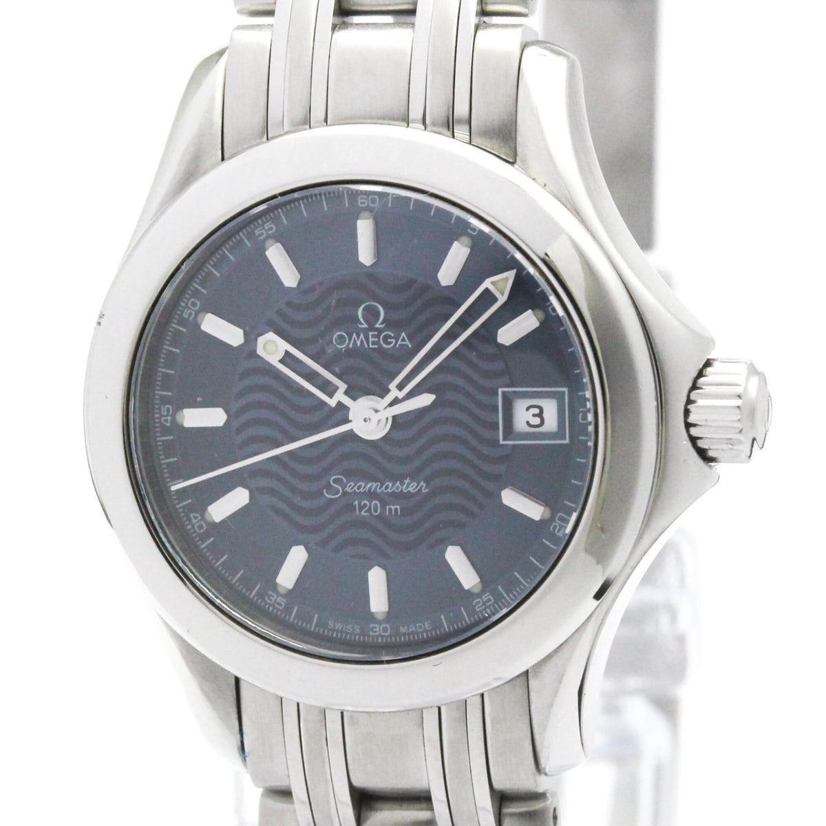 OMEGA Seamaster120 2581.33 Date Silver Dial Quartz Ladies Watch_943088 Omega Seamaster 120m Lady Quarts 2581.81 for $1,171 for sale  main image 4