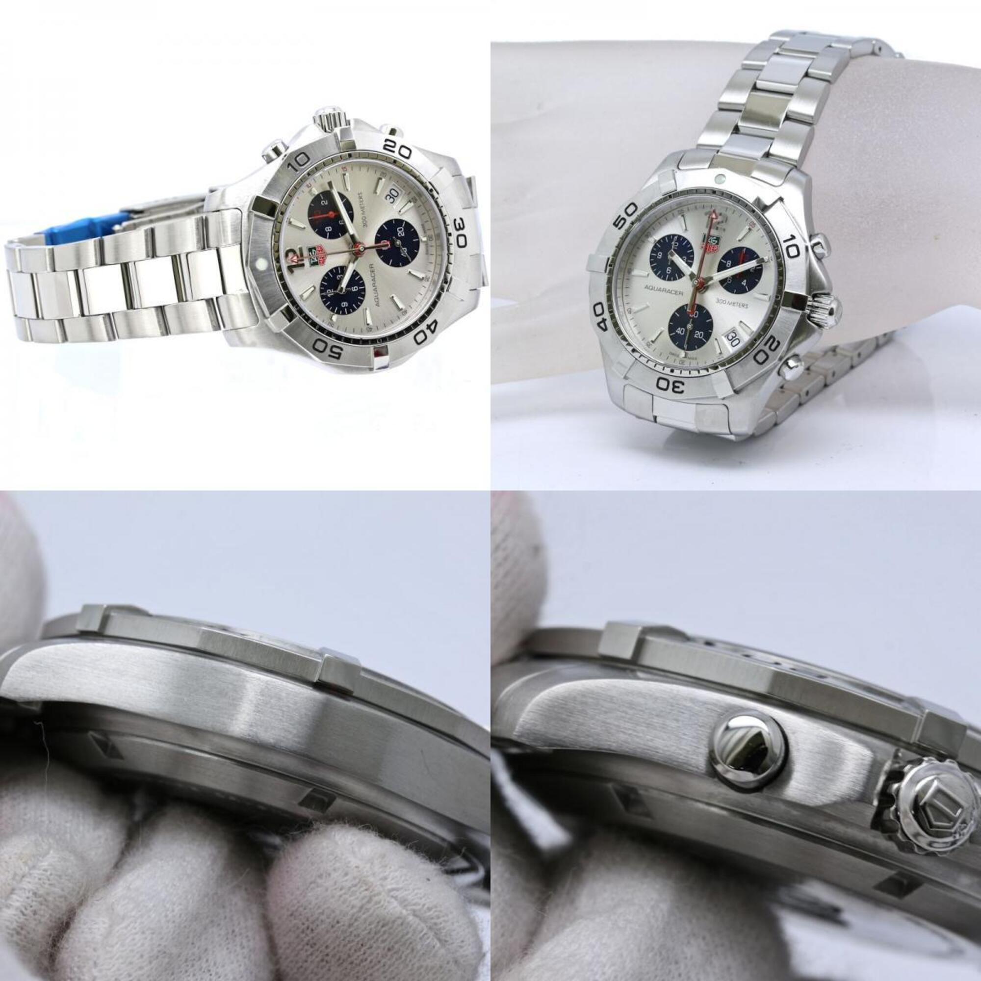 TAG Heuer Aquaracer Chronograph CAF1111.BA0803 Silver Dial 43mm Watch