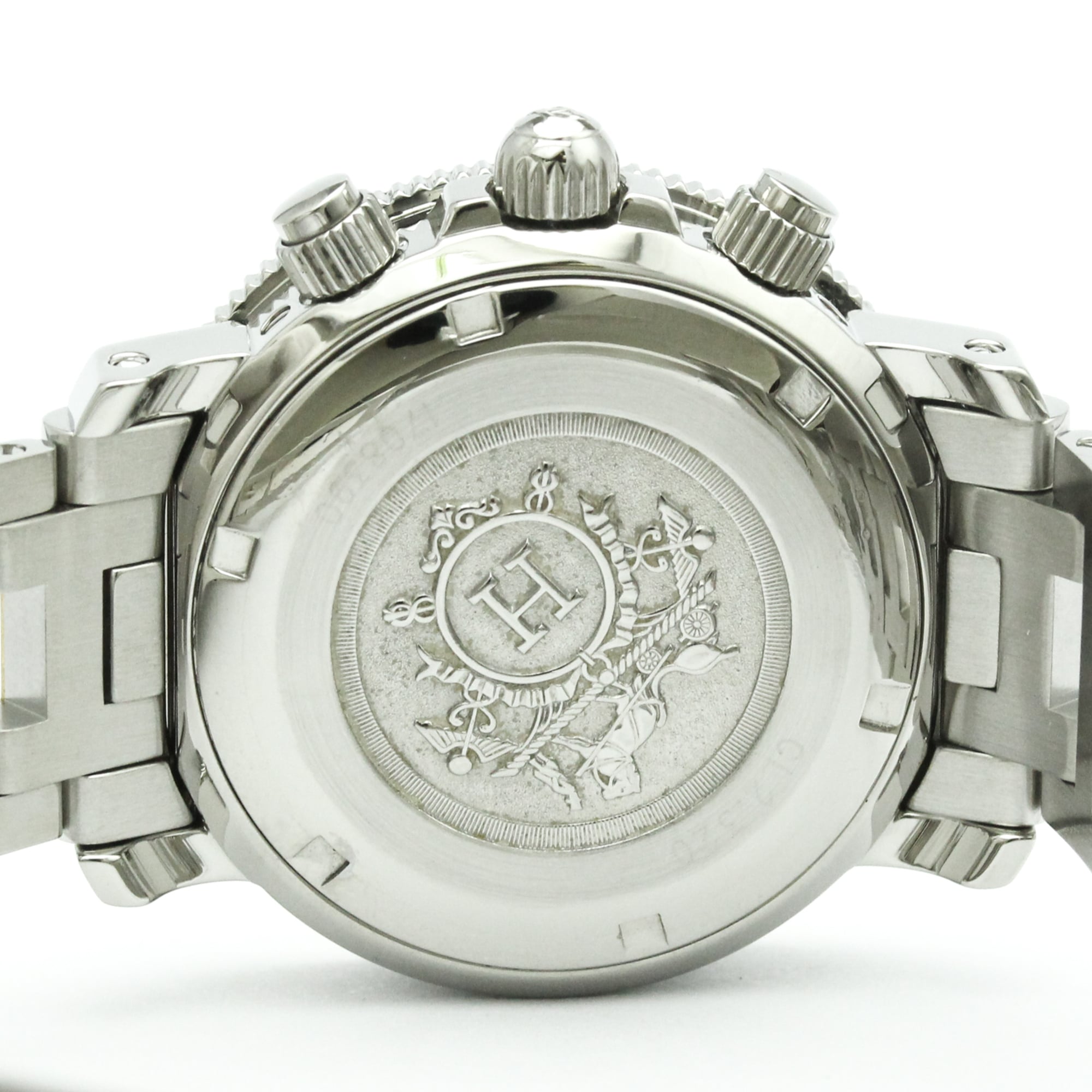HERMES Clipper Diver Chronograph 18K Gold Steel CL2.320