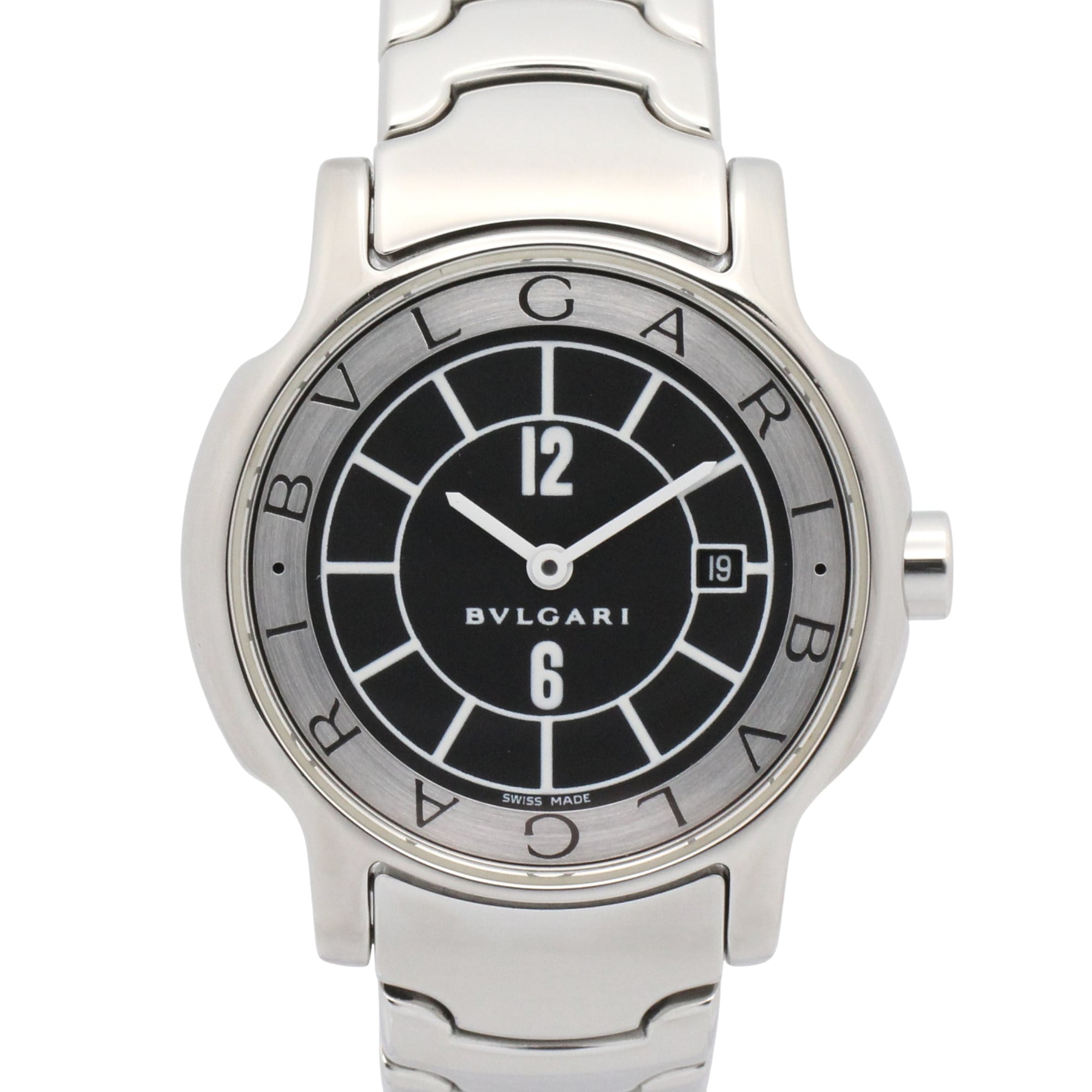 Bulgari BVLGARI Solo Tempo Stainless Steel Wo Black ST29S