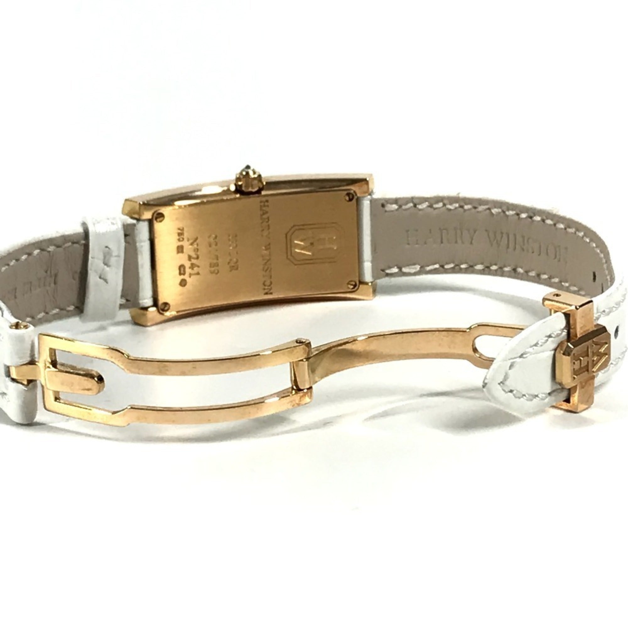 HARRY WINSTON 330 LQWL.M D3.1 Damenuhr „Lady Avenue C“ mit Diamantlünette, 18 Karat Gold, Au750, Weiß