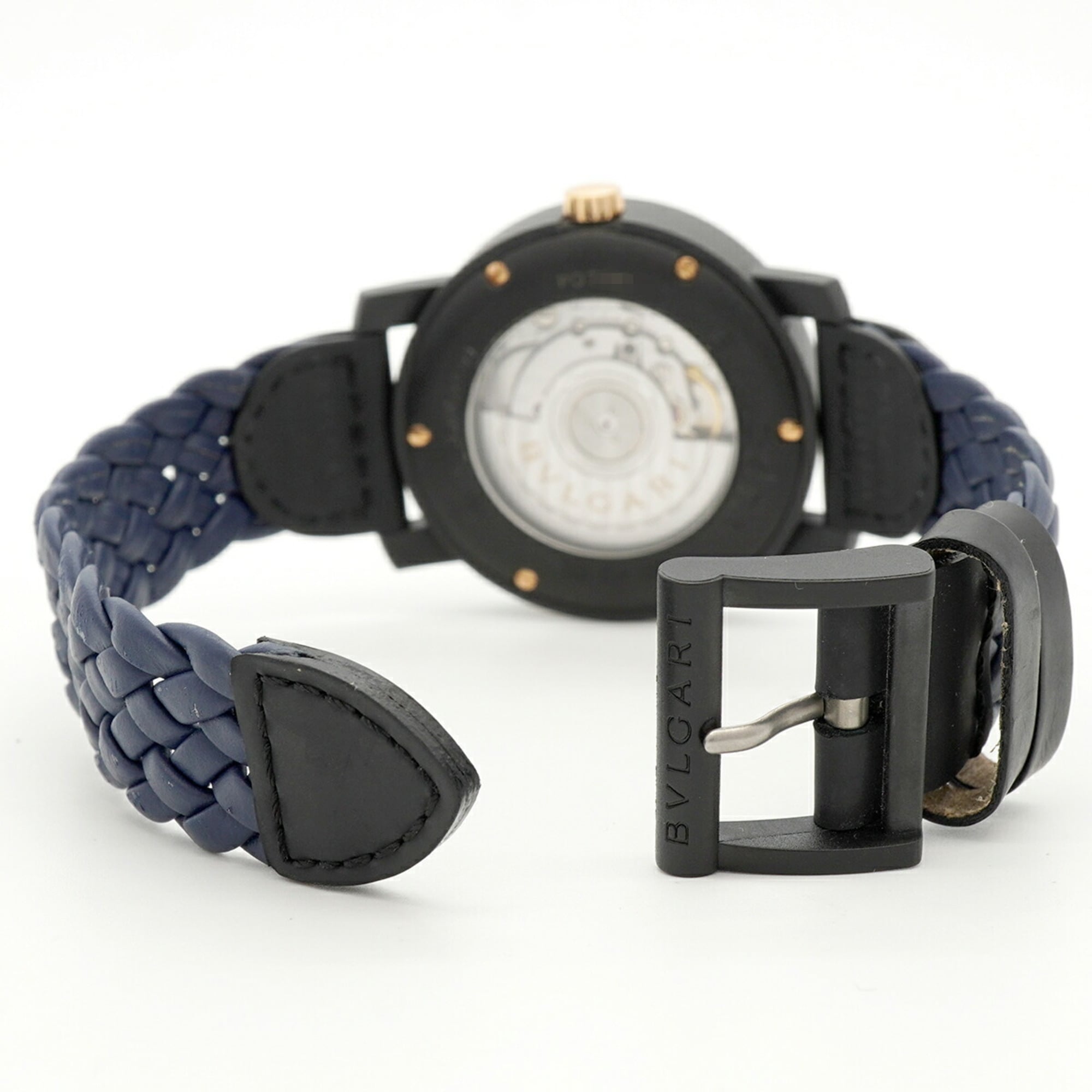Bvlgari Carbon BB40CL Blue Dial Carbon fiber 40mm Watch