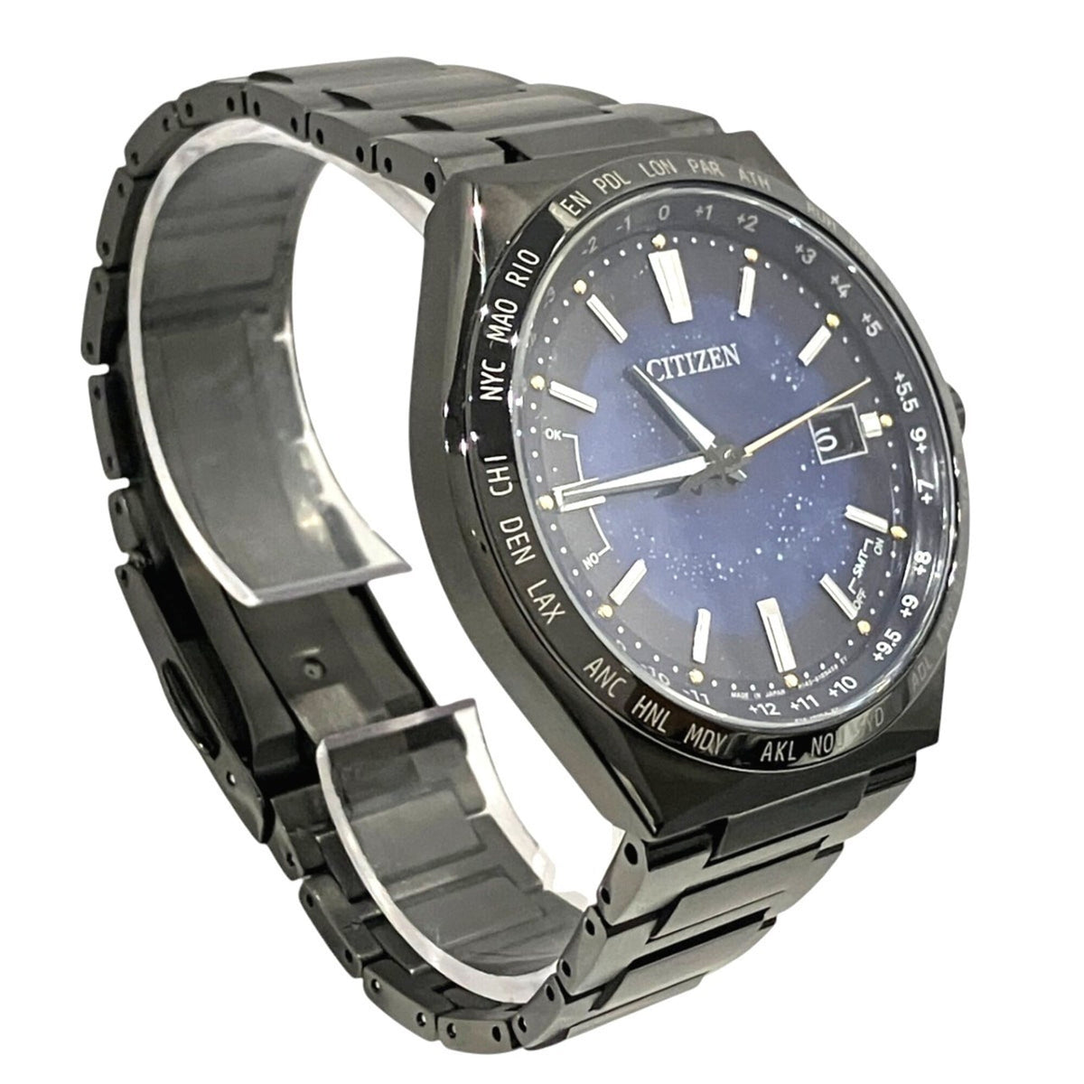 Citizen Attesa Eco-Drive Direct Flight Cosmic Blue Collection CB0219-50L/H145-S123704 Blue Dial 42mm Watch