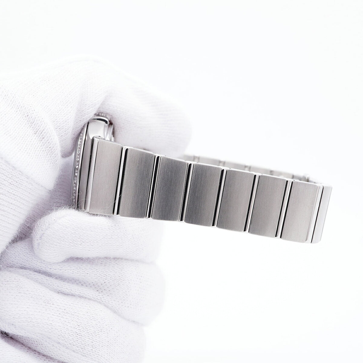 Omega Constellation mit Diamantlünette 12P 123.15.27.60.55.002 Weiß Zifferblatt 27 mm Uhr