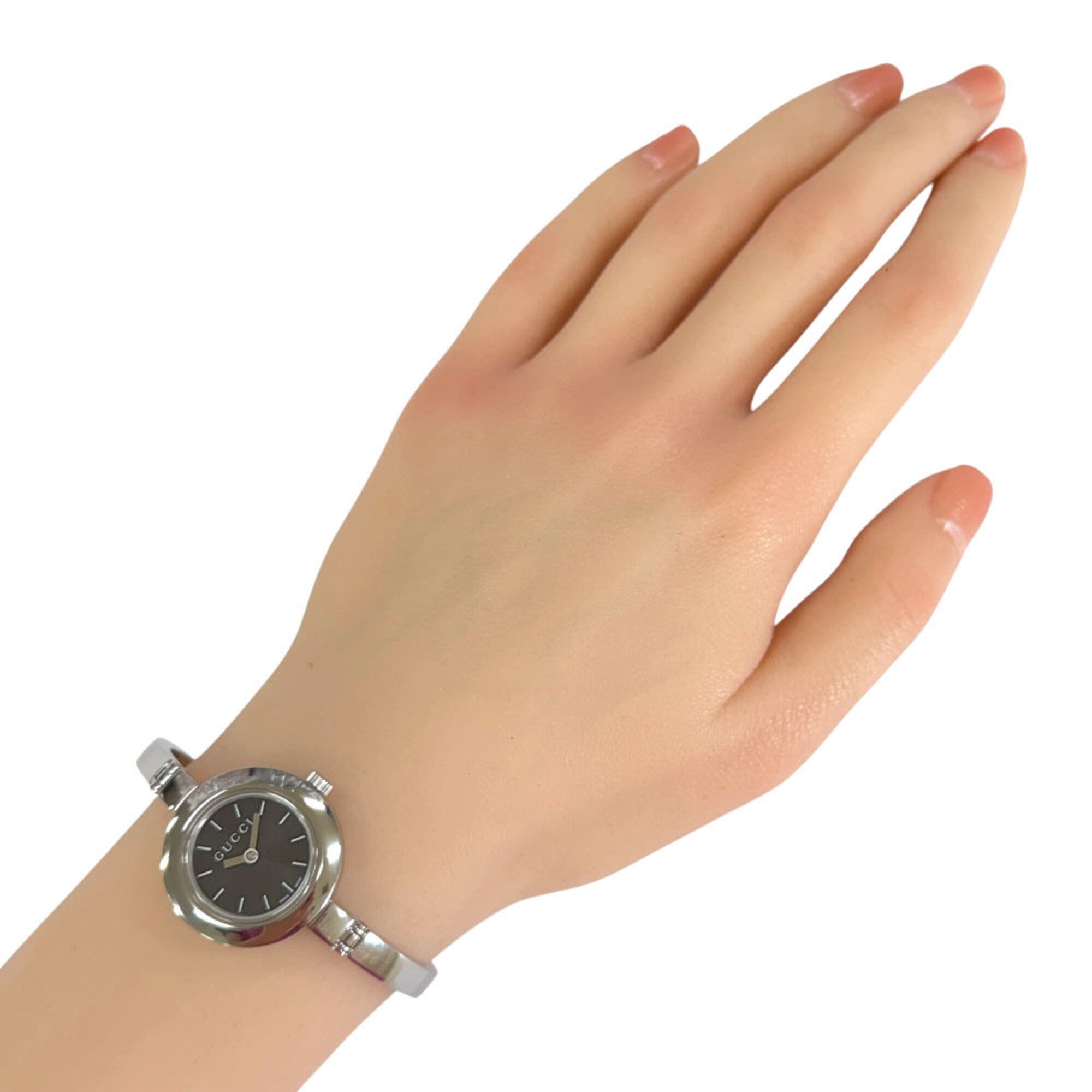 Gucci watch, stainless steel 105 quartz women's watch.