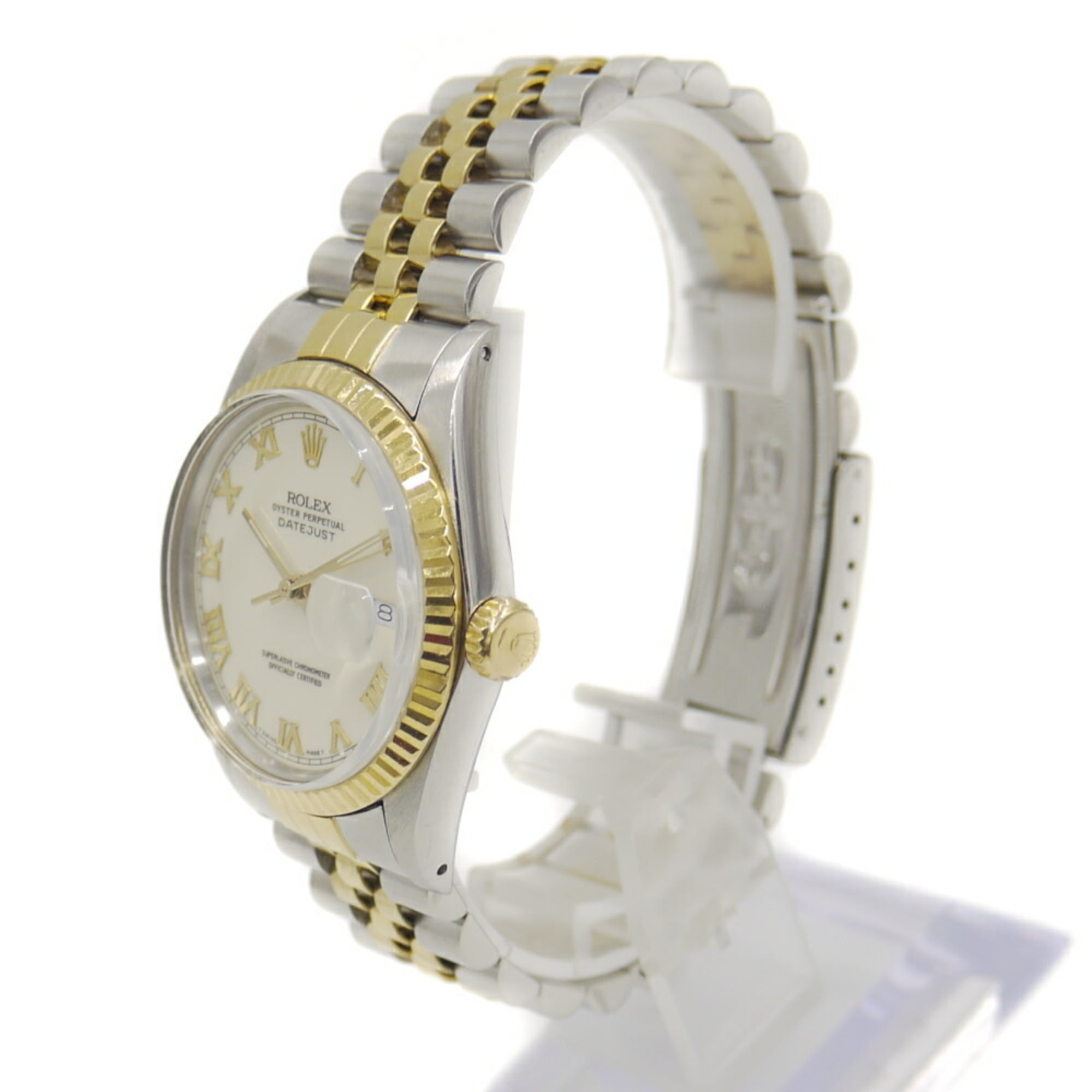 ROLEX Datejust 16013 Roman Idex R-serial, Stainless Steel/Yellow Gold, Automatic, Ivory Dial