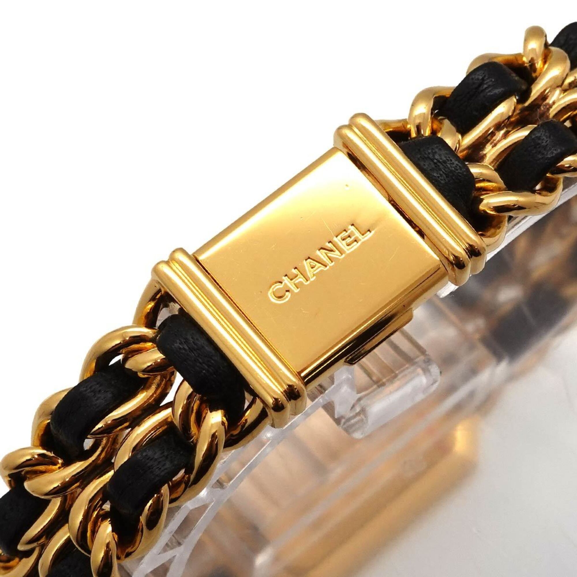 Chanel Premiere Large Size H0001 Women's Watch Black Gold Quartz