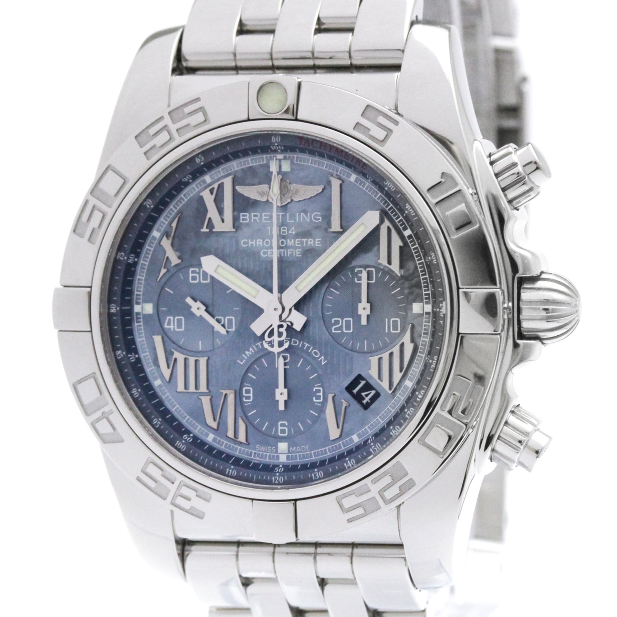 BREITLING Chronomat 44 Japan LTD Blue MOP Dial AB0110
