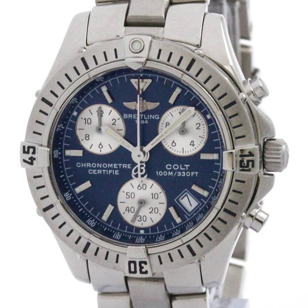 BREITLING Chrono Colt Steel Quartz Mens Watch A73350