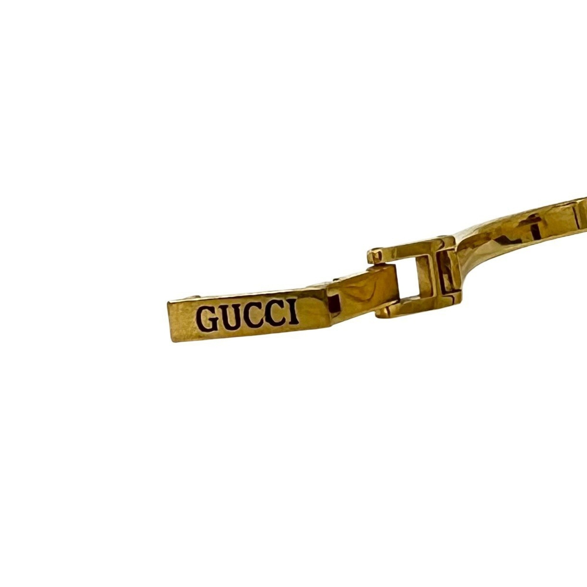 GUCCI Vintage Changeable Bezel Sherry Line GP Quartz Wristwatch Gold 34640