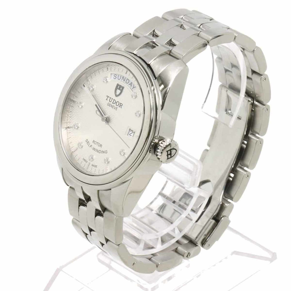 Montre Tudor Glamour Date - Day 56000, cadran argenté 39mm