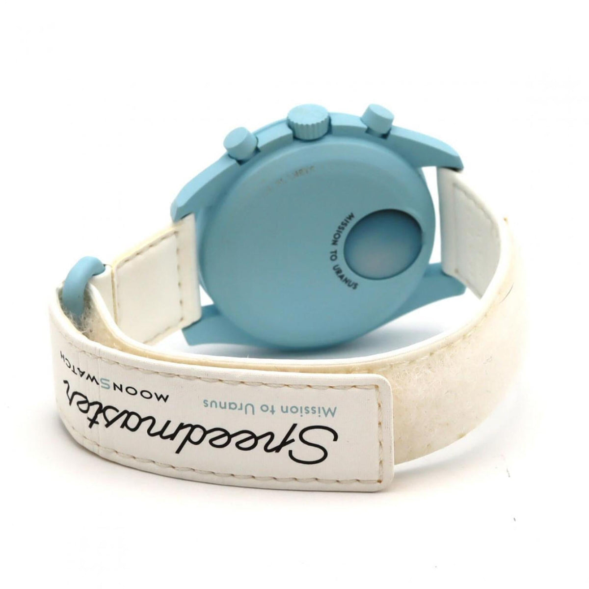 Montre Swatch S x Omega « Mission to Uranus » SO33L100, cadran bleu, 42 mm