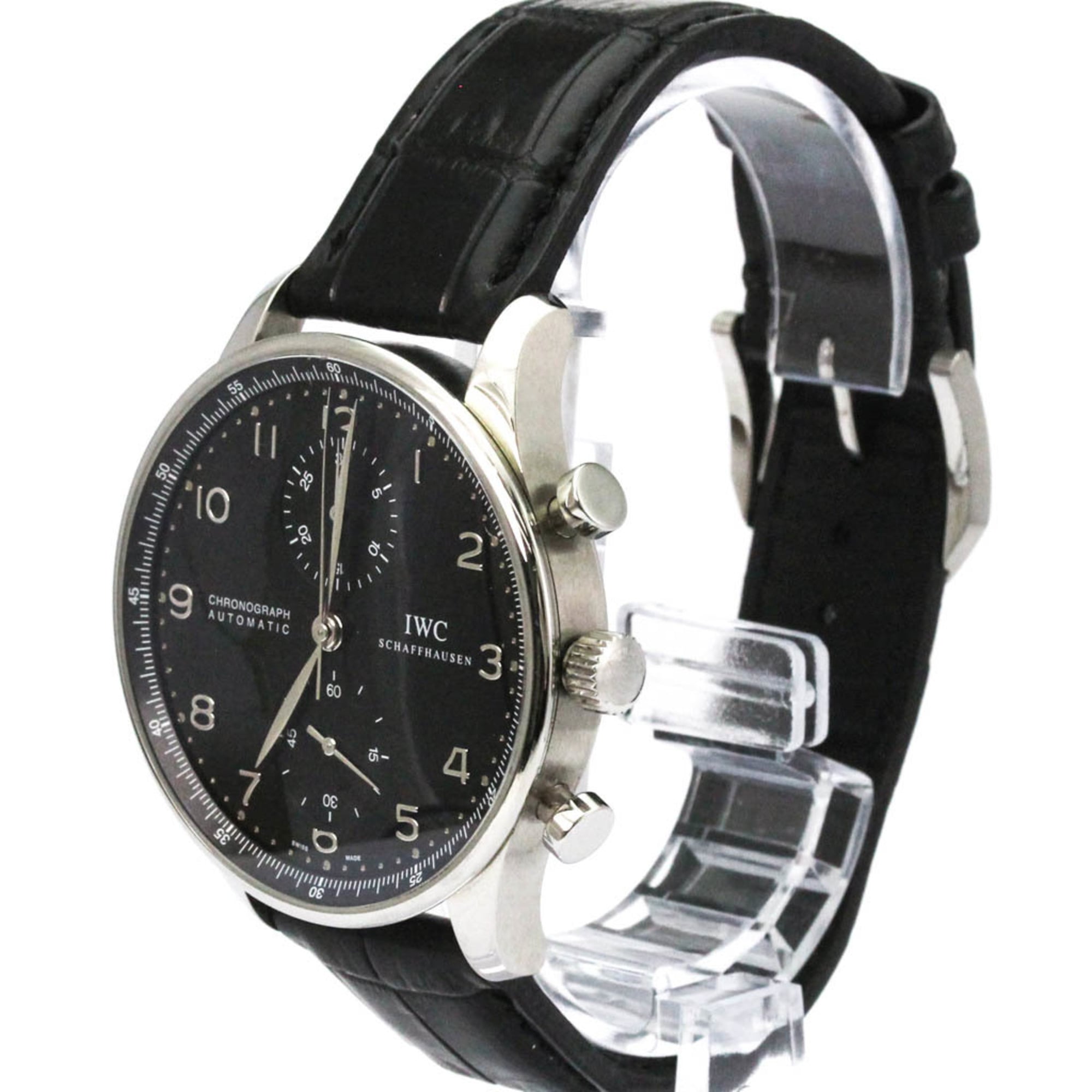 IWC Portugieser Chronograph Automatic Steel Watch IW371438 Polished