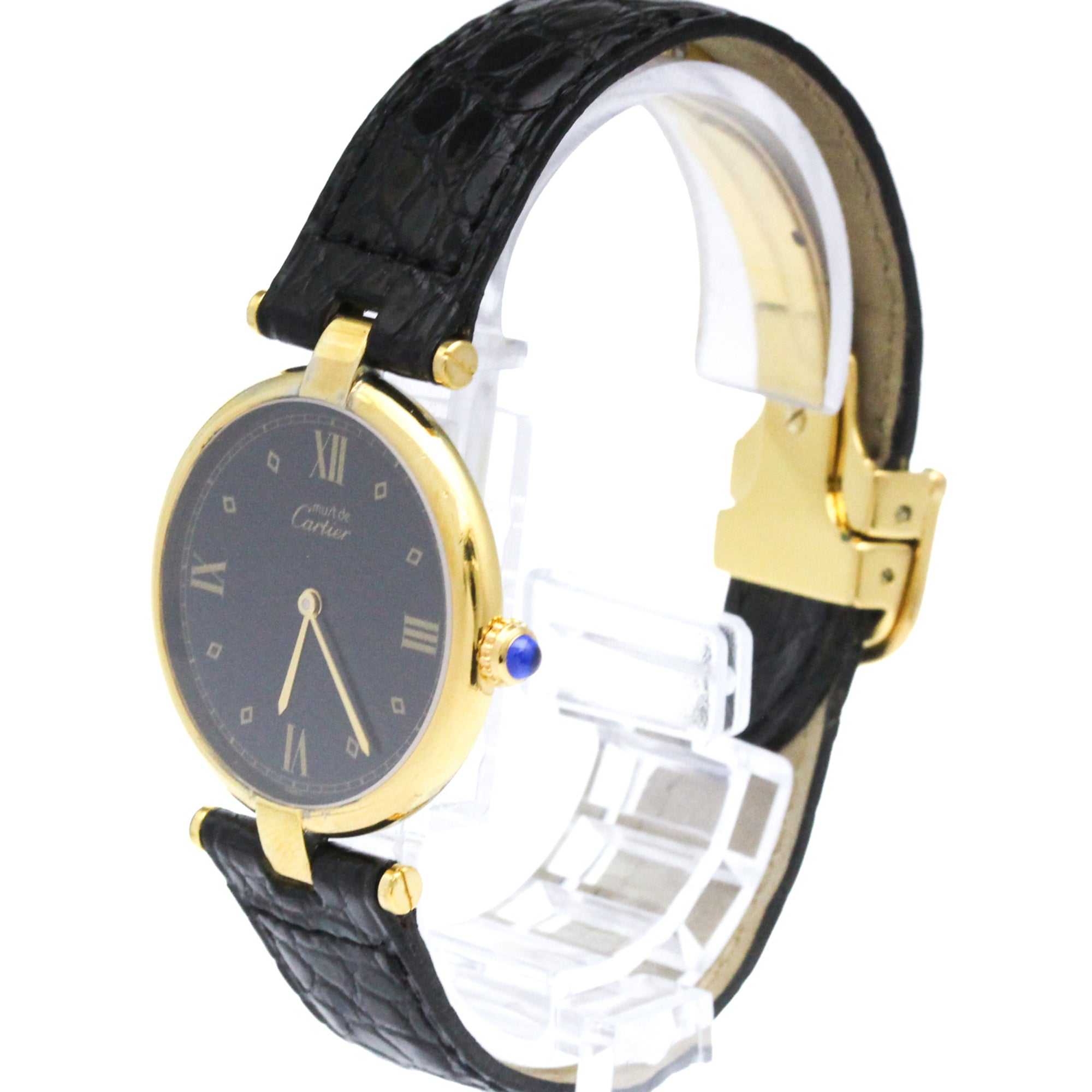 Cartier Must 590003 Black Dial 30mm Watch