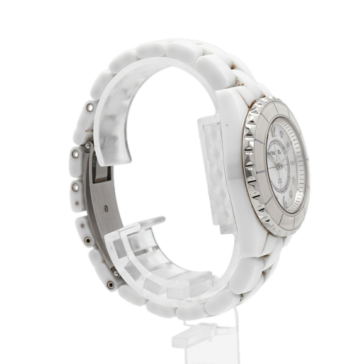 Chanel J12 8P Diamond H2422 White Dial 34mm Watch