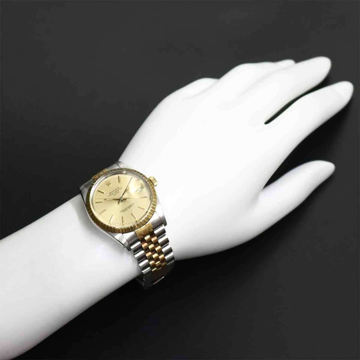 Rolex Oyster Perpetual Datum 15053 Champagner Zifferblatt 34 mm Uhr