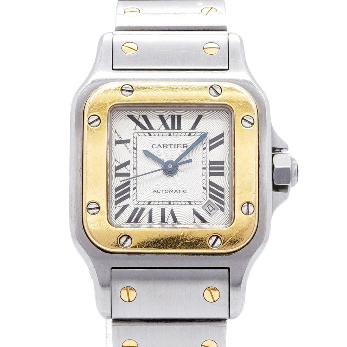 Cartier Santos Galbee SM W20057C4 horloge met zilveren wijzerplaat, 24 mm